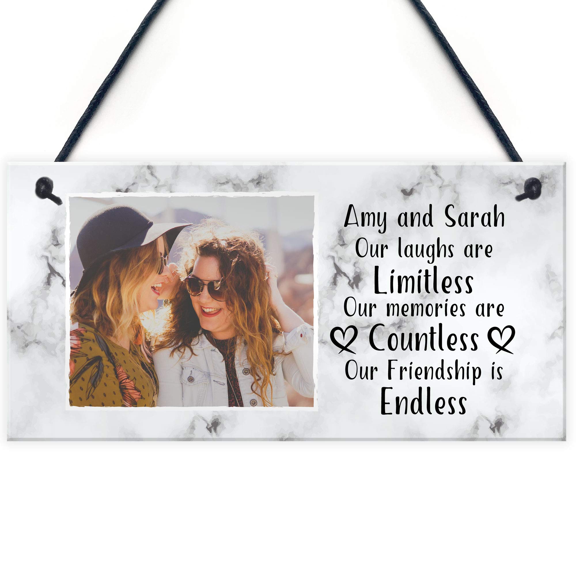 Personalised Plaque With Photo Of Best Friends Friendship Gift Best Friend Birthday Gift Unique