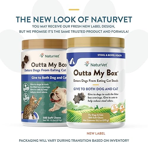 Miniatura 2 de NaturVet Outta My Box - 500 masticables suaves - Disuade a los perros de comer heces para gatos - Reduce los olores de las heces para gatos - Para