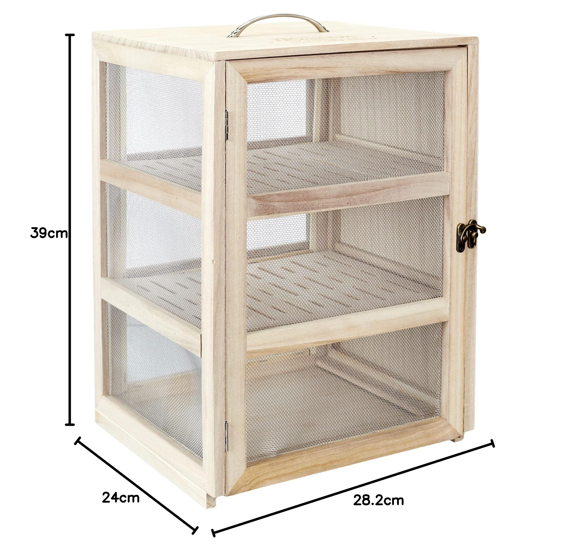 COOK CONCEPT Garde Manger 28 x 24 x 39 cm Cucina Conservazione Altro Accessorio, Paulownia, Legno, Acciaio, 28,2 x 24 x 39