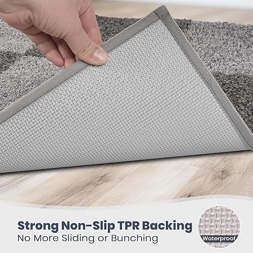 Miniatura 4 de PURRUGS Alfombra de baño antideslizante, lavable a máquina, de 20 x 30 pulgadas, súper absorbente y de secado rápido, extra suave y afelpada para