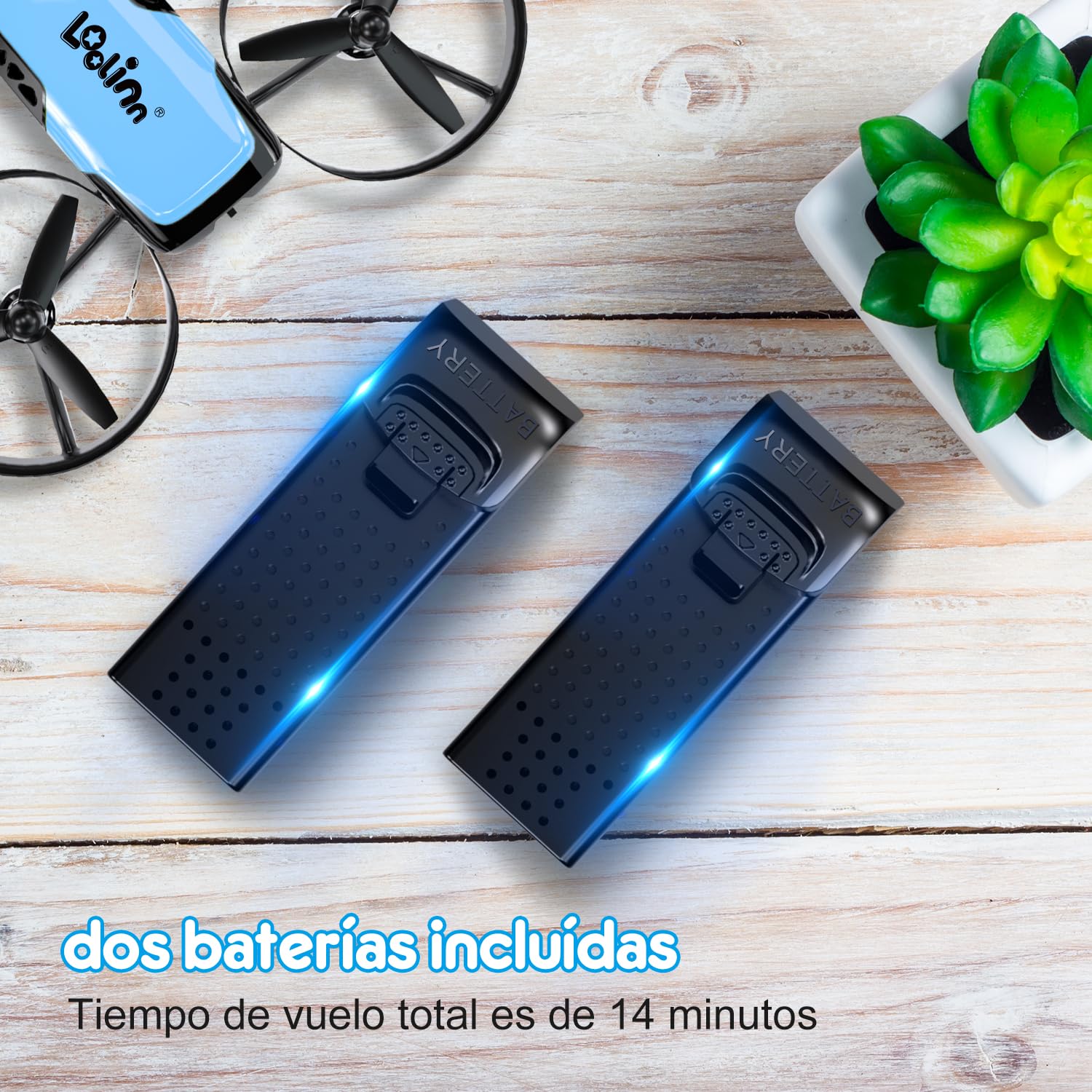 Loolinn | Drones para Niños con Camara Ajustable (8+), Mini Dron con Fotos y Videos, Incluye Dos Baterias, Seguro Para Volar, Fácil De Volar, Certificación Aprobada C0 (Idea para Regalo)