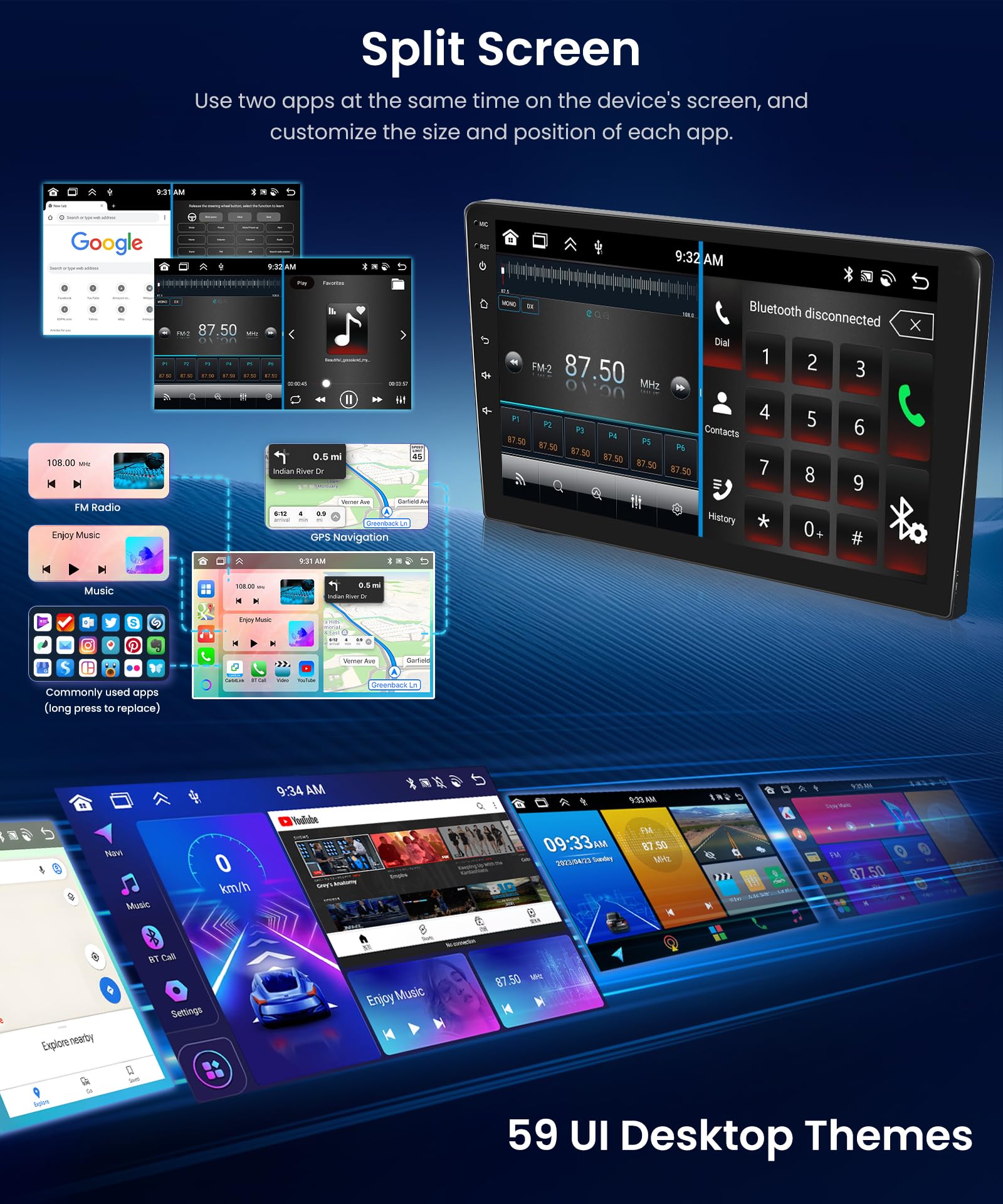 6G+128G 8 Core Bezprzewodowe radio samochodowe z systemem Android dla VW Magotan/CC Passat B7/B6 2010-2015 10.1 Cal Radio samochodowe z Androidem Auto GPS Navi WiFi Mirror Link Bluetooth FM/RDS/DSP EQ