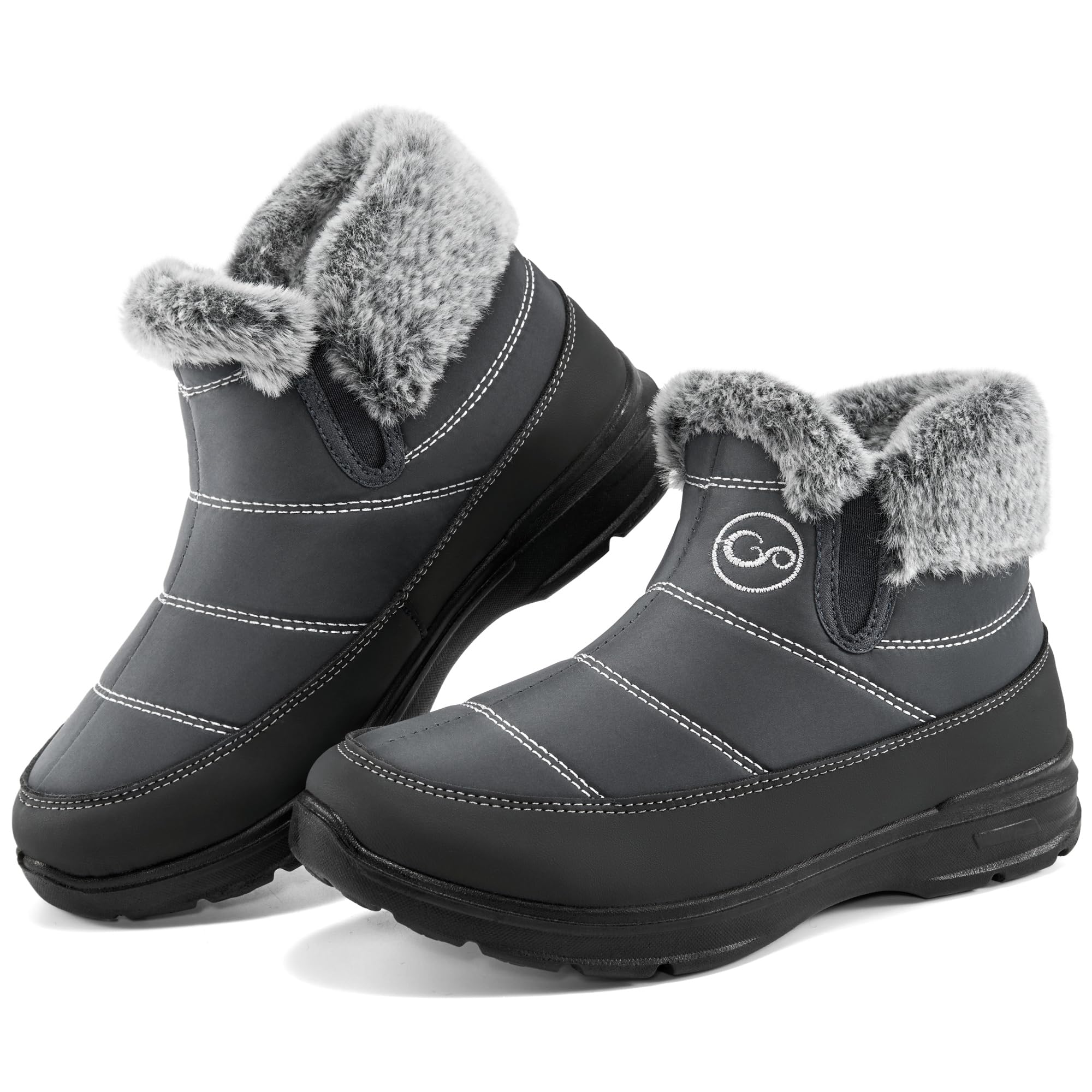 Winter Snow Boots for Women Warm Fur Lined Ankle Booties Waterproof Non Slip Outdoor Comfortable Ladies Shoes for