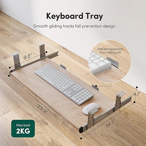 Miniatura 61 de FEZIBO Escritorio de pie con bandeja para teclado, altura ajustable de 40 x 24 pulgadas, con ajustes preestablecidos de memoria para oficina en