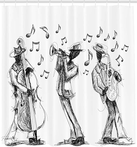 Miniatura 2 de Ambesonne, juego de cortina para regadera de tela de poliéster con ganchos, decoración náutica, piedras, océano, mar, playa