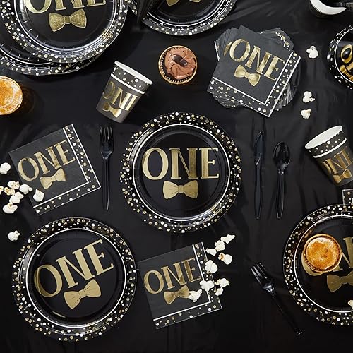 Miniatura 2 de Platos de papel para primer cumpleaños, decoraciones de primer cumpleaños para niños, suministros de fiesta (9 pulgadas, 48 unidades)