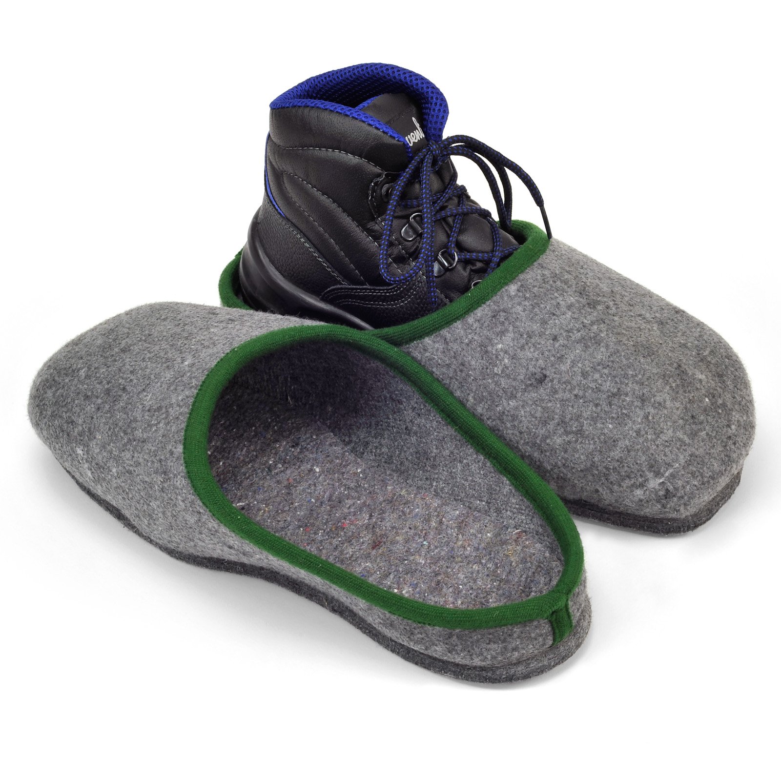 PantoffelmannOver slippers with rubber sole Overcoat Work shoes unisex One Size - suitable for shoes up to size 12 UK