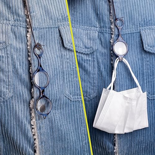 Miniatura 2 de Sehnsucht 3 pares de collares de lentes de lectura colgantes, lupa portátil, lectores de mano para mujeres