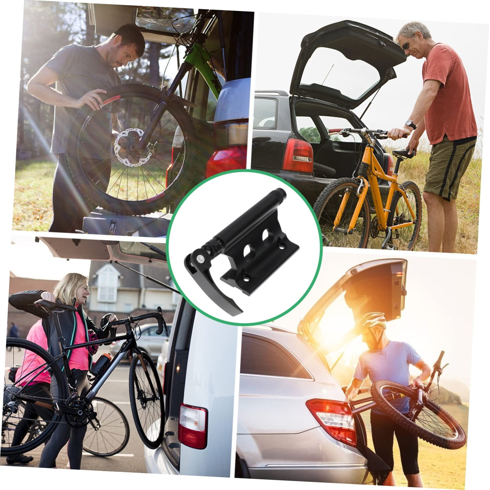 Supporto Forcella Bici a Sgancio Rapido per Portabici in Lega di Alluminio | Nero, Installazione Stabile e Semplice, Pratico da Trasportare, per Viaggio e Car Travel