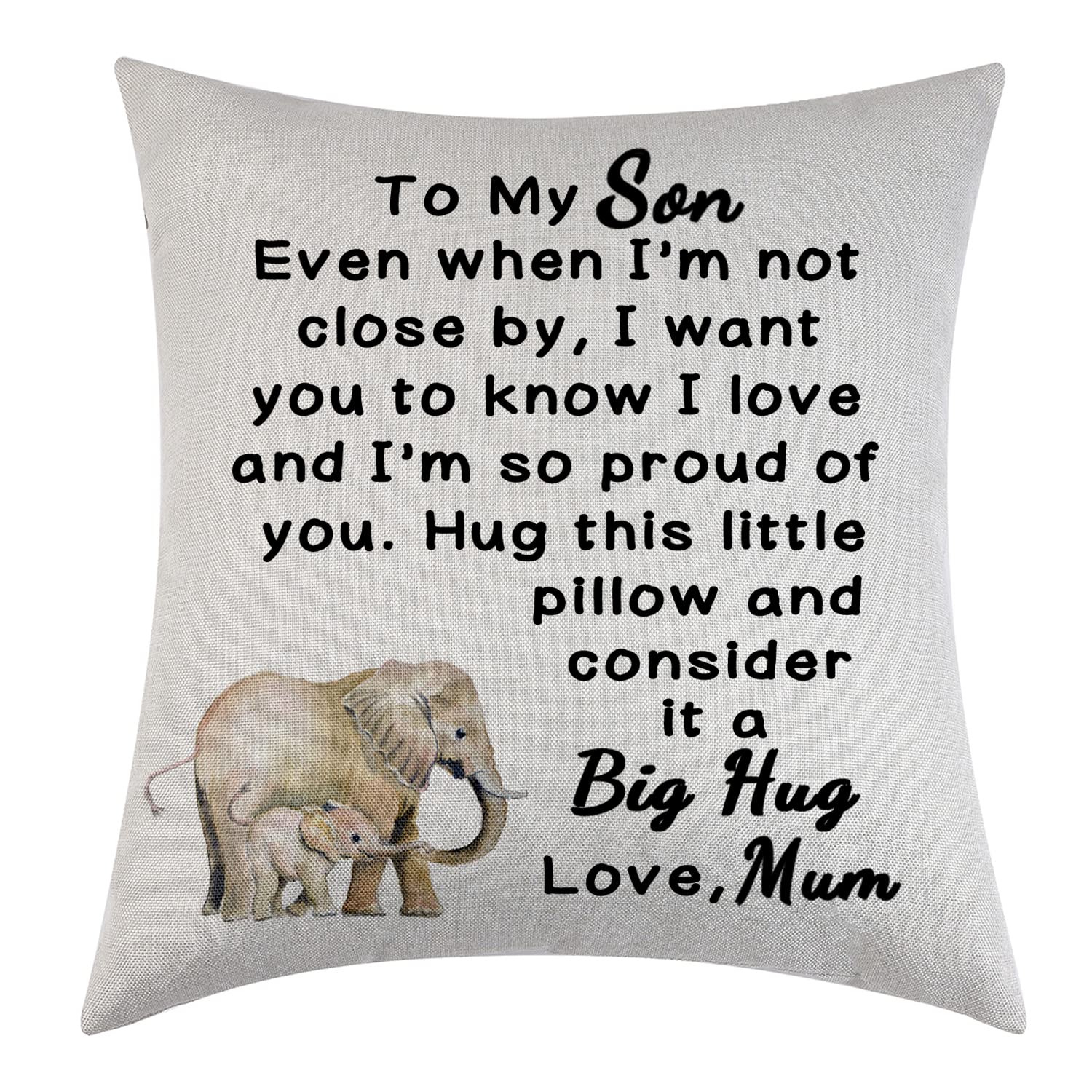 Tihnvk Mum To Son Cushion Cover Son Birthday Gift From Mother Graduation Gift For Son Encouragement Gift Love Gift