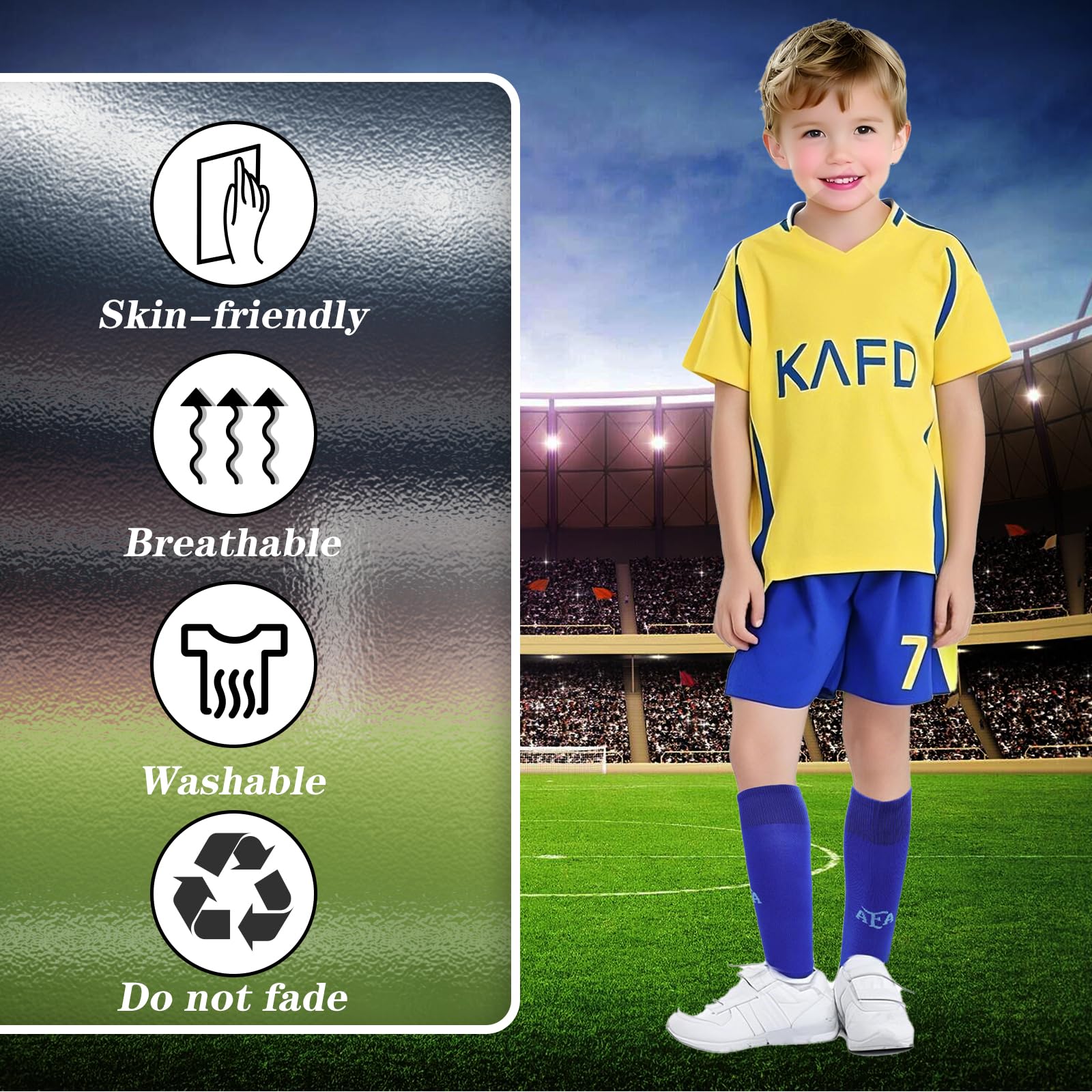 Okdance Kit da calcio per bambini, nuovo kit da calcio per ragazzi, maglia da calcio per casa e fuori casa, set di abbigliamento da allenamento regalo per ragazzi e ragazze