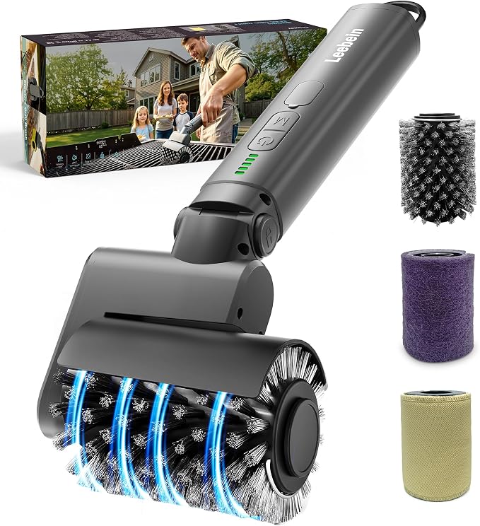 Electric Grill Brush, High Torque Rechargeable BBQ Grill Griddle Cleaner