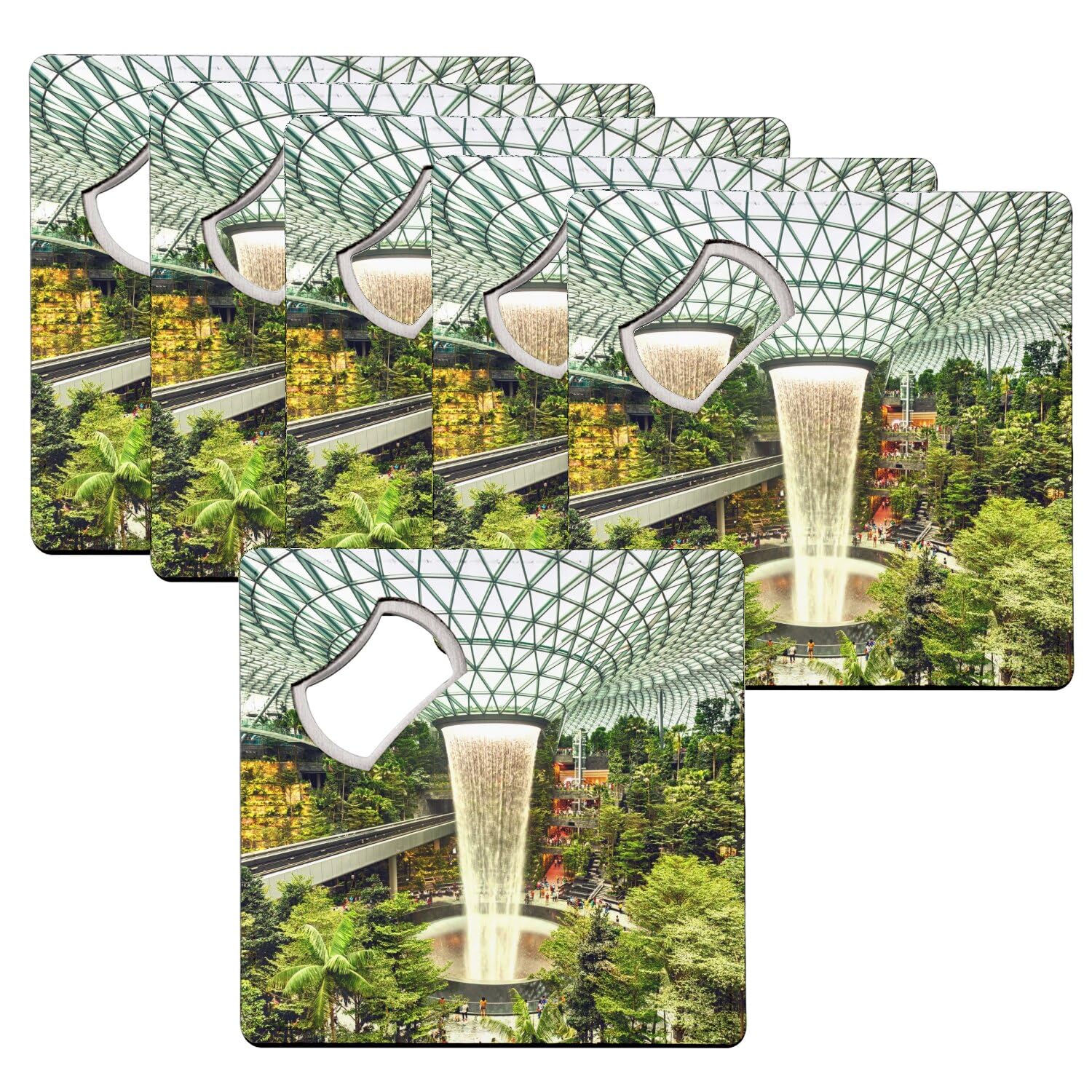 Sous Verre Décapsuleur Singapour - Le Cadeau Idéal pour Passionnés d'Architecture