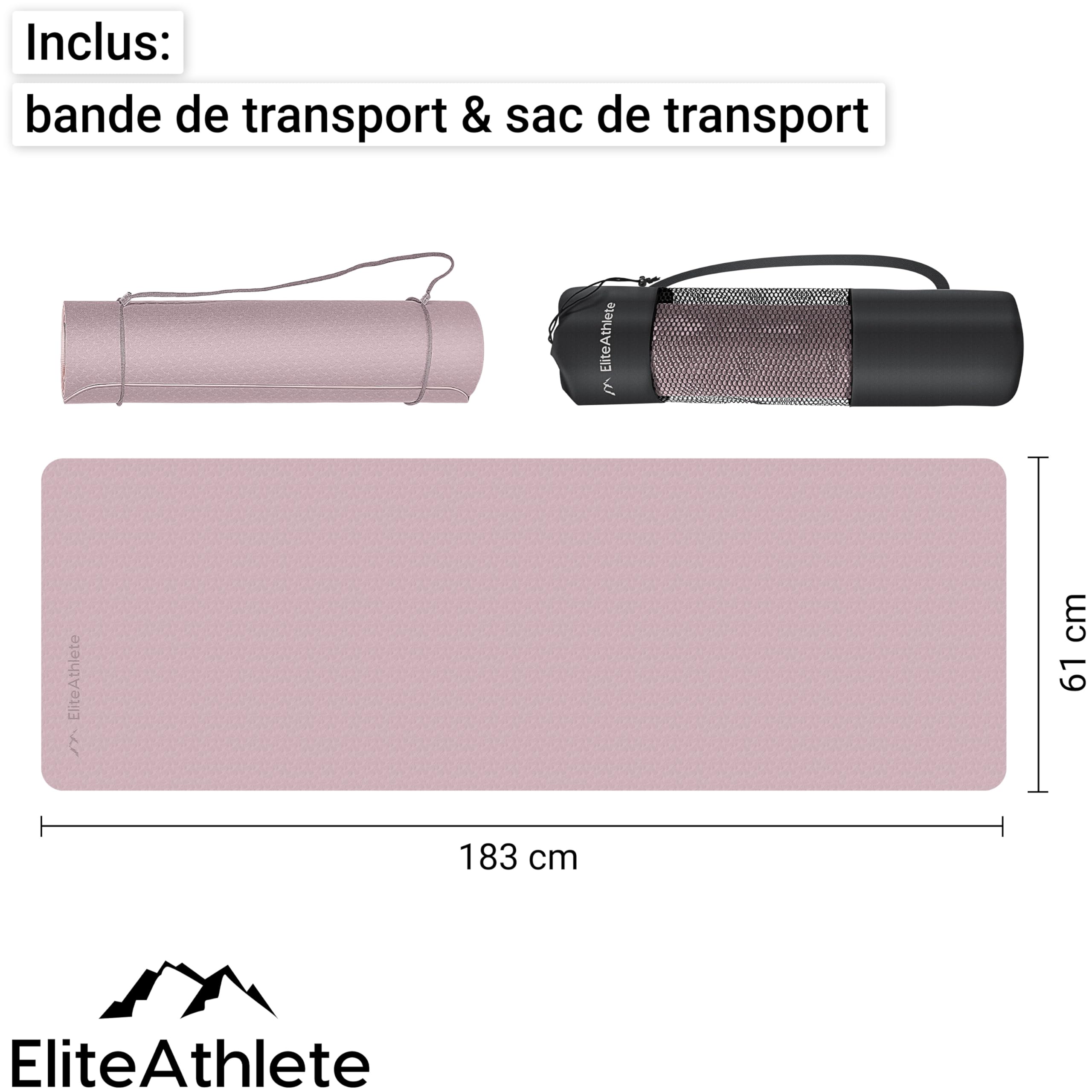 Tapis De Fitness Antidérapant En Mousse épaisse - 180x50cm, Idéal Pour Pilates, Yoga Et Musculation à La Maison - 5