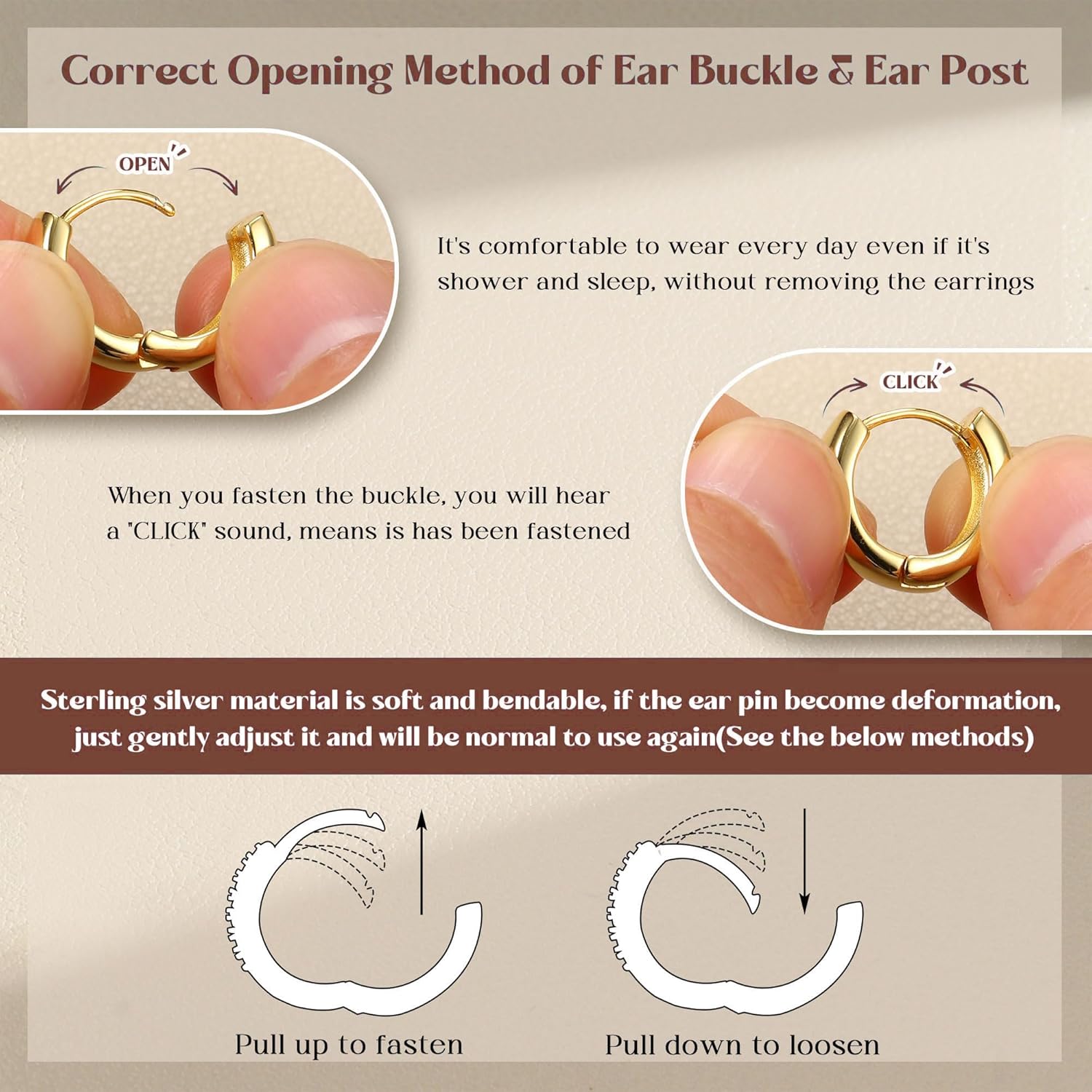 14K Gold Plated Evil Eye Earrings for Women Hypoallergenic Small Hoops with Cubic Zirconia Dainty Drop Earrings Jewelry - Image 7