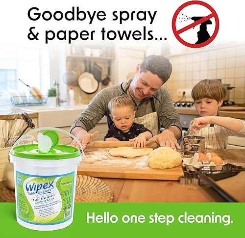 Vista 7 de Wipex Bussers - Toallitas de limpieza natural Limpieza rápida de mesa y toallitas de mostrador Fabricado con vinagre, propóleo, clavo de olor
