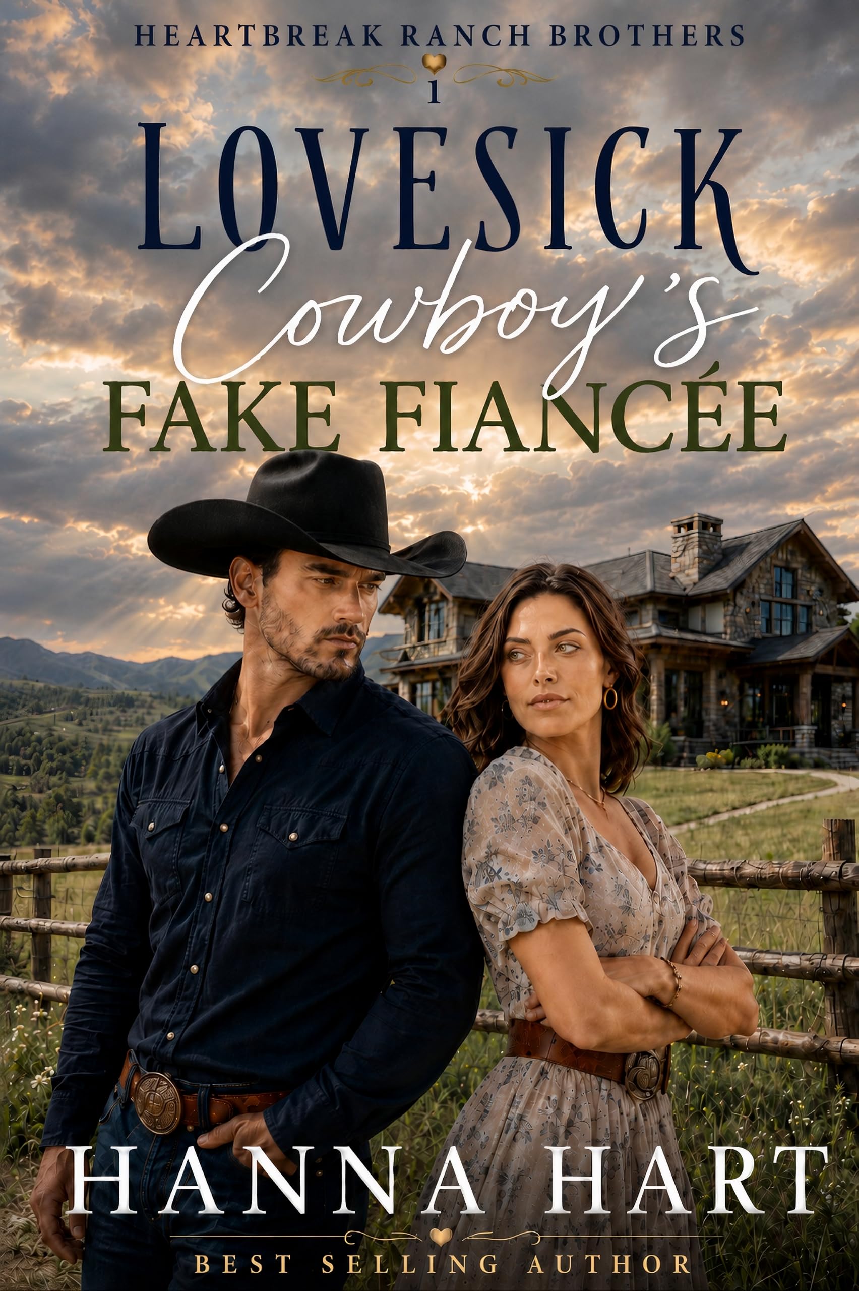 Lovesick Cowboy's Fake Fiancée (Heartbreak Ranch Brothers Book 1)