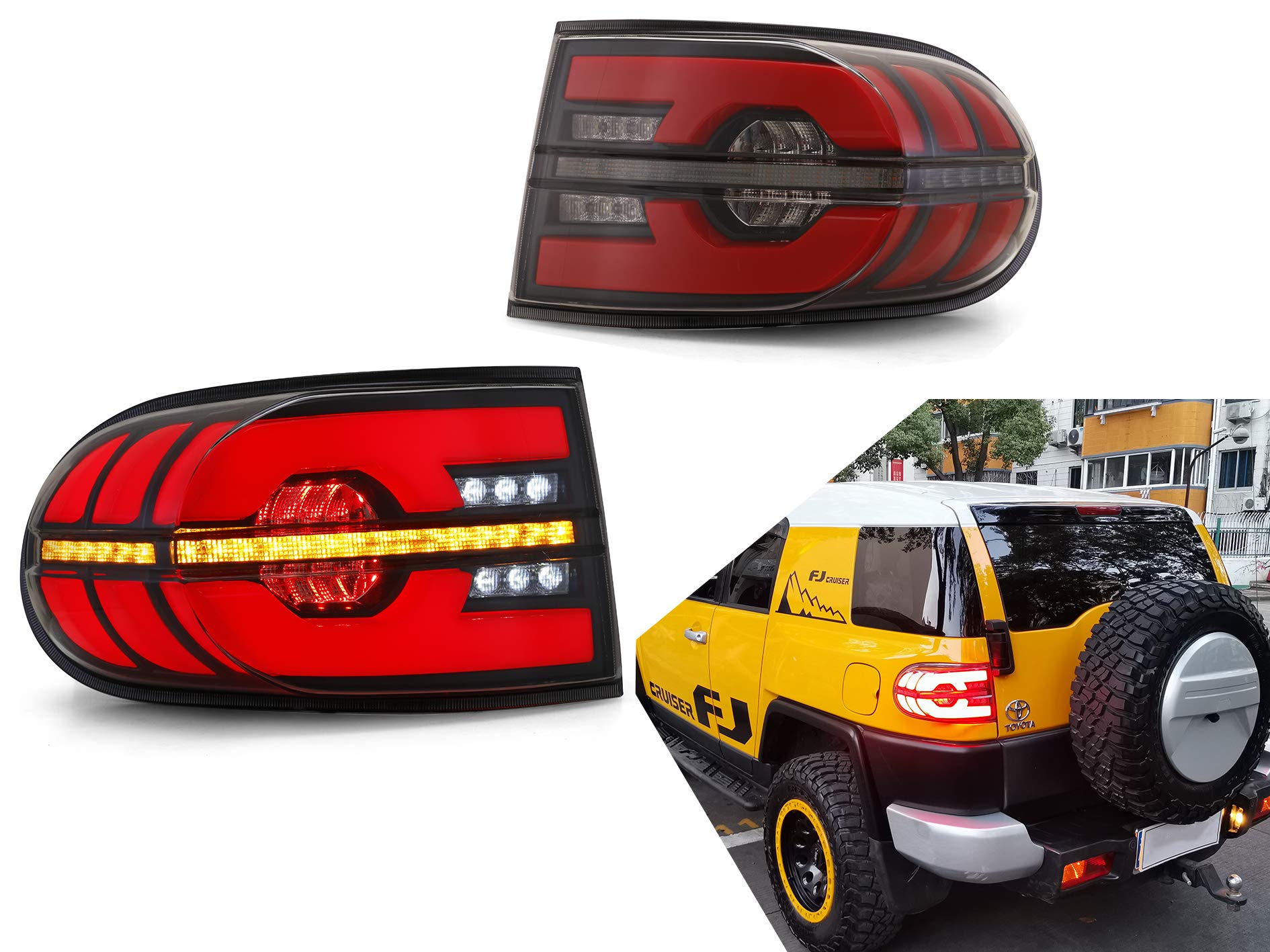 Buy inginuity time LED Tail Lights For Toyota FJ Cruiser 20072014