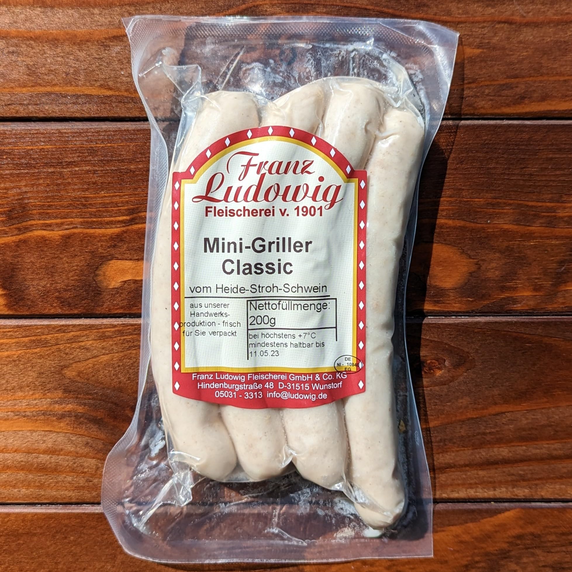 Franz Ludowig Premium Grillwurst Mixpaket, 7 Sorten Bratwurst, Schweinefleisch und Geflügel, 30 Würstchen, 1460g, Gekühlt, Schinkengriller, Minigriller, Bärlauch, Gyros