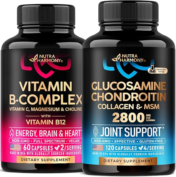 NUTRAHARMONY Vitamin B Complex & Glucosamine Chondroitin Capsules