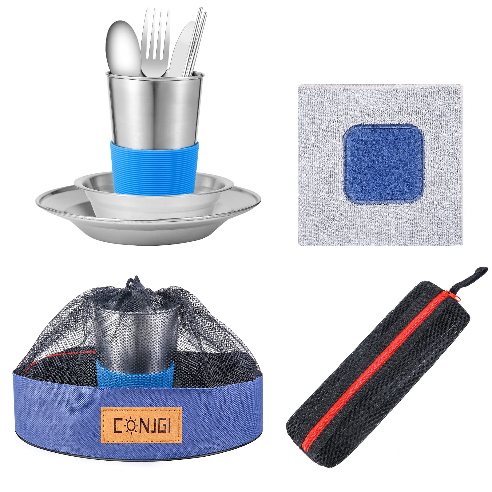 Camping Mess Kit - 1-2 Person Dinnerware Set -8 Camping Mess Kit - 1-2 Person Dinnerware Set -8