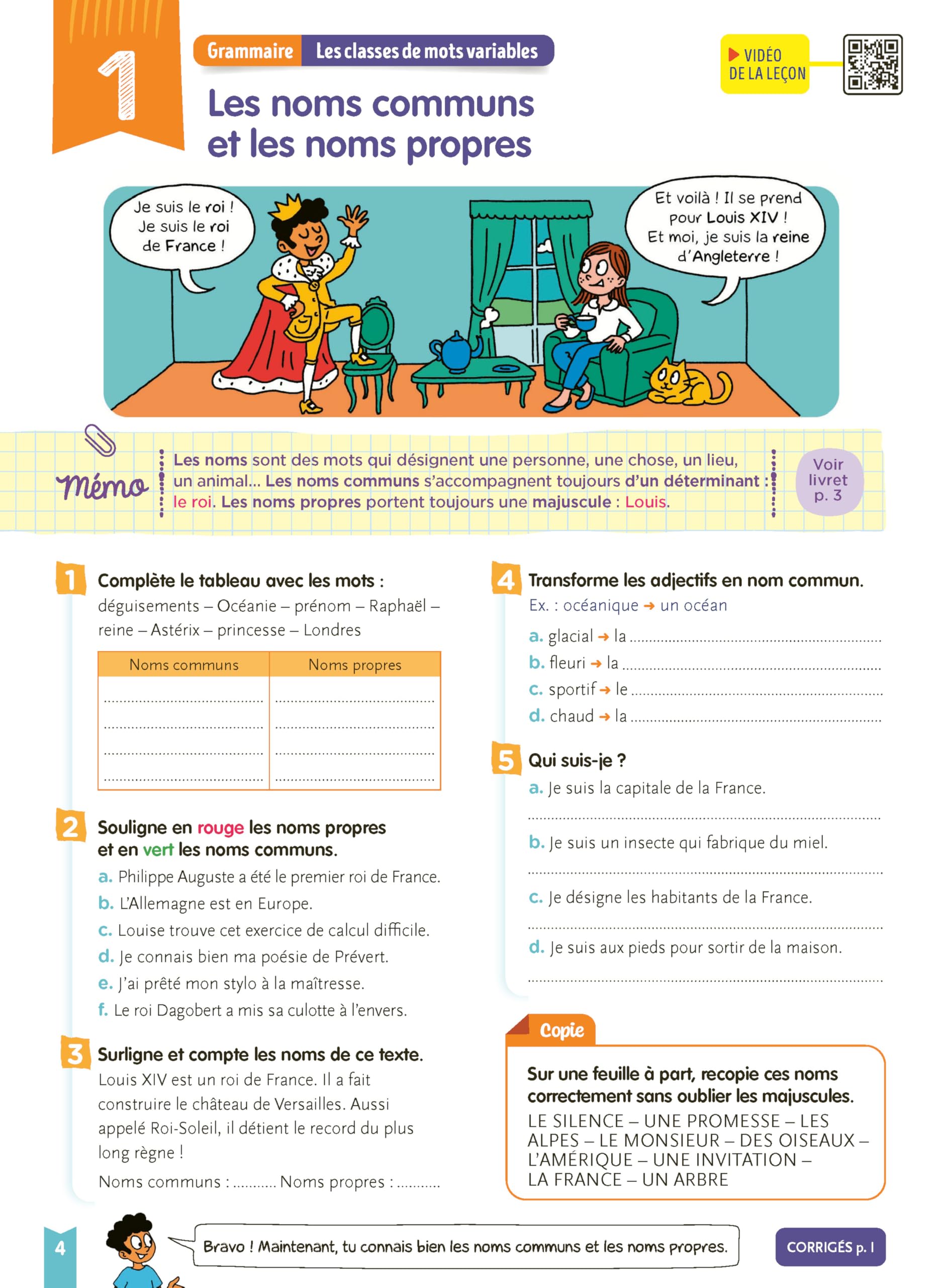 Je Comprends Tout - Français CM1 - 300 exercices progressifs : Grammaire, Conjugaison, Orthographe, Vocabulaire - Leçons en BD et vidéos + Corrigés détachables