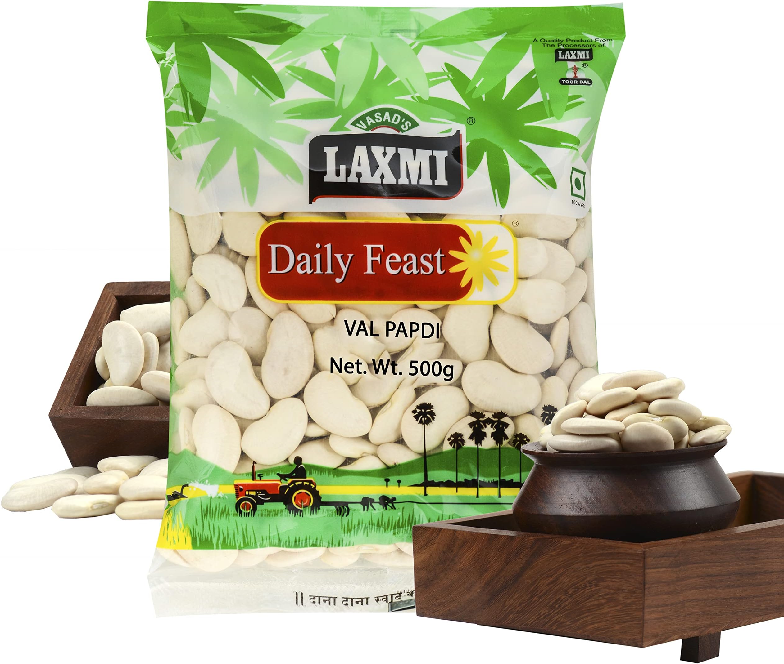 Laxmi Daily Feast Kaju Val Papdi 500 GM | Whole Mochai | Balar Dal | Lima Beans