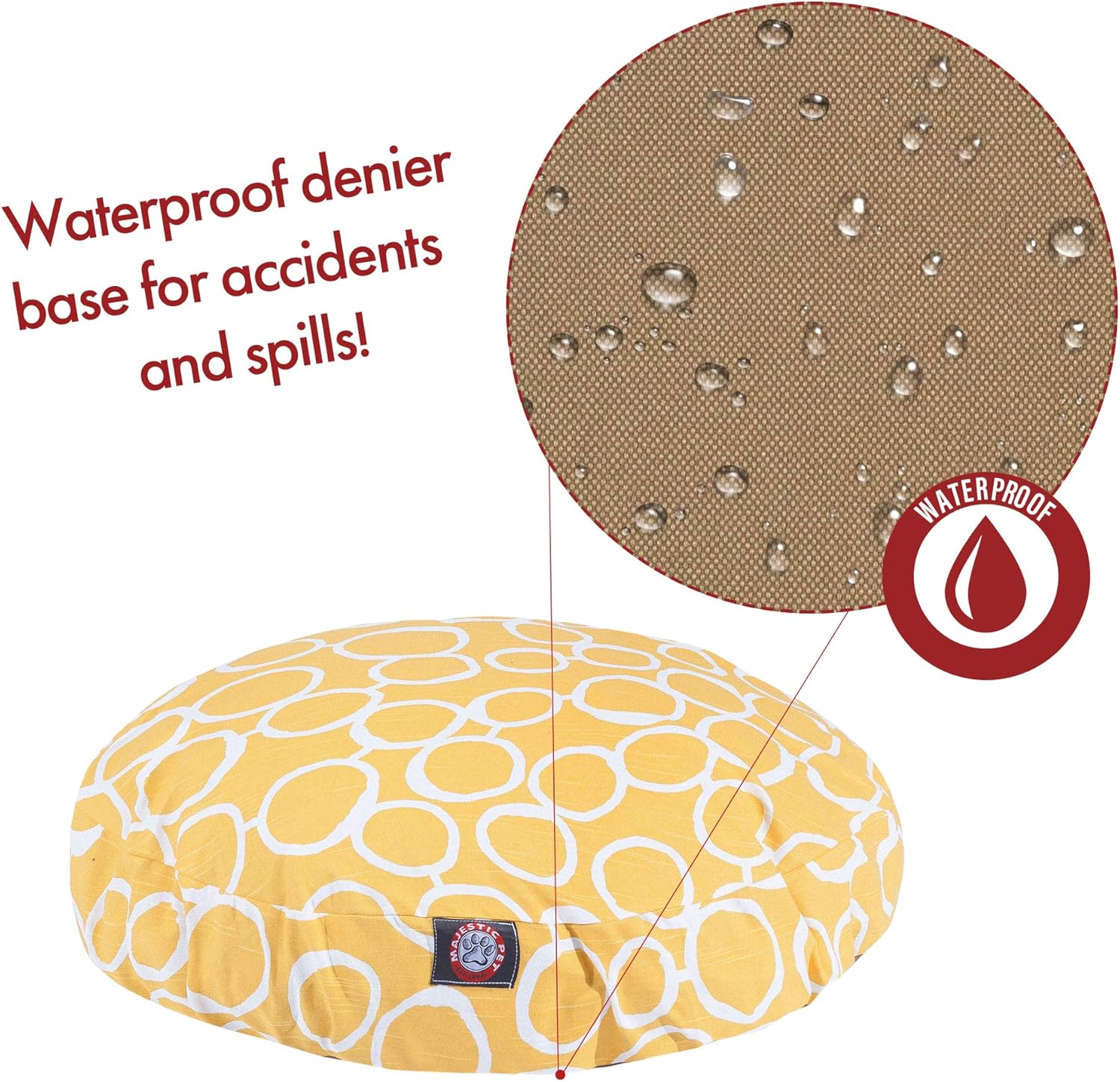 Majestic Pet Fusion Yellow Large Round Pet Bed