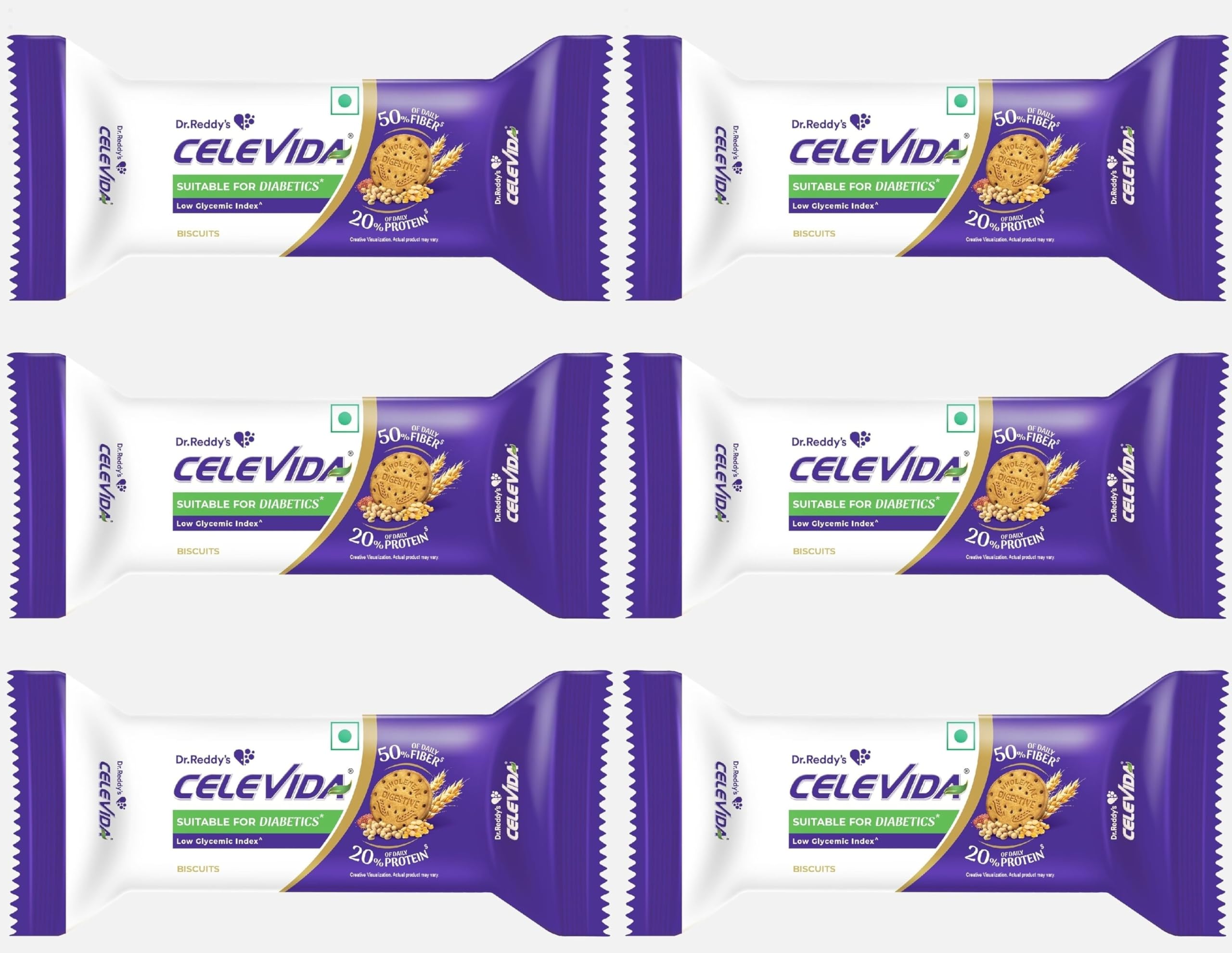 Dr. Reddy’s Celevida Biscuits Suitable for Diabetics I Zero Added Sugar I Snack in Diabetes I Low GI I 50% of Daily Fibre I 20% of Daily Protein I Goodness of Ragi, Soya, Wheat, Bengal Gram I Pack of 6 (B0D6RRB5QK) Amazon Price History, Amazon Price Tracker