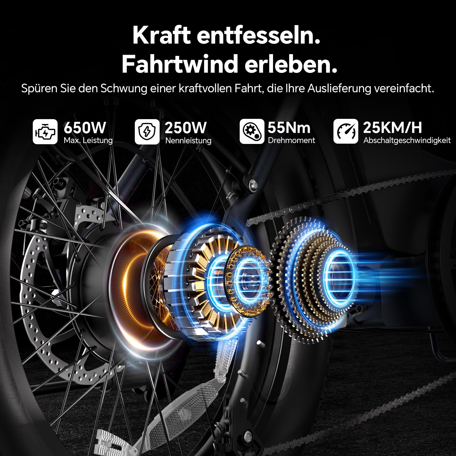Touroll S2/S2 Pro 2026 Klappbar E-Bike Herren, 250W Fatbike, 20"×4.0" All-Terrain Reifen, 150 km Reichweite, 720Wh Akku, StVZO Straßenzulassung – Elektrofahrrad für Stadt, Offroad & Pendler