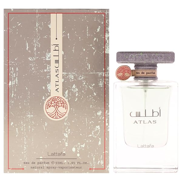 Lattafa Atlas Eau de Parfum Spray for Unisex, 1.85 Ounce