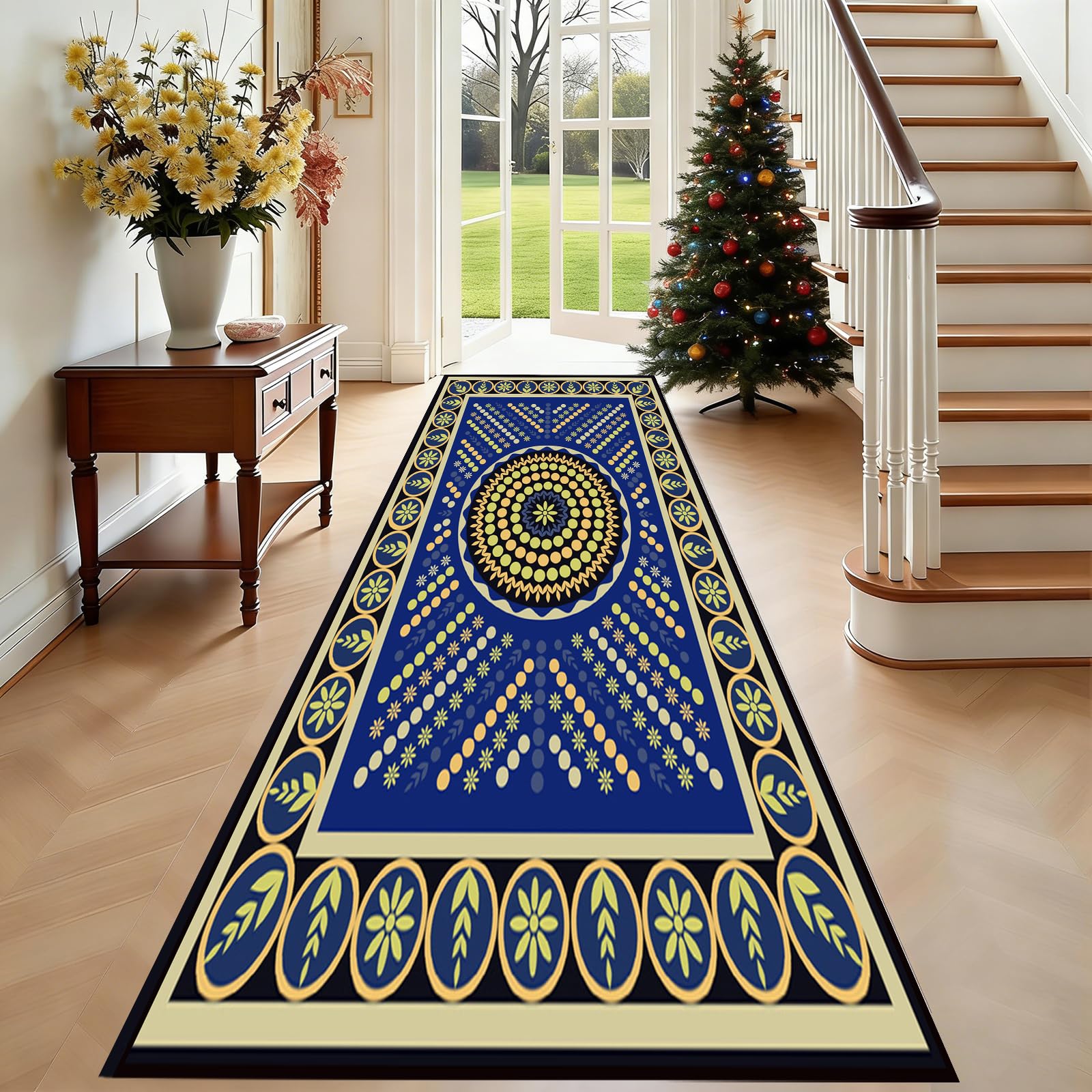 Alfombra fácil de limpiar para evitar manchas en pasillos y zonas de paso con base segura