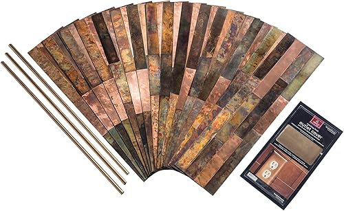 Aspect Kit de metal envejecido para despegar y pegar de 15 pies cuadrados en reliquia de bronce