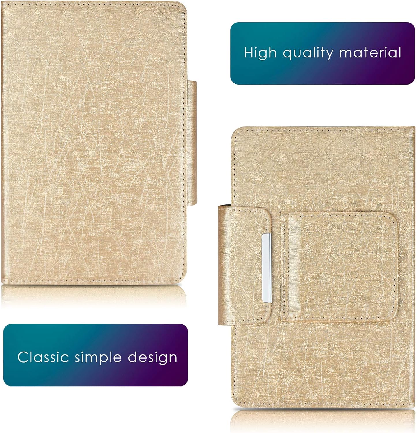 DETUOSI Universal 8.0 inch Android Tablet Case with Keyboard, Removable Wireless Bluetooth Keyboard + PU Leather Folio Book Cover + Stand, Travel Portable Sleeve for iOS/Android/Windows System Tablet - Image 6