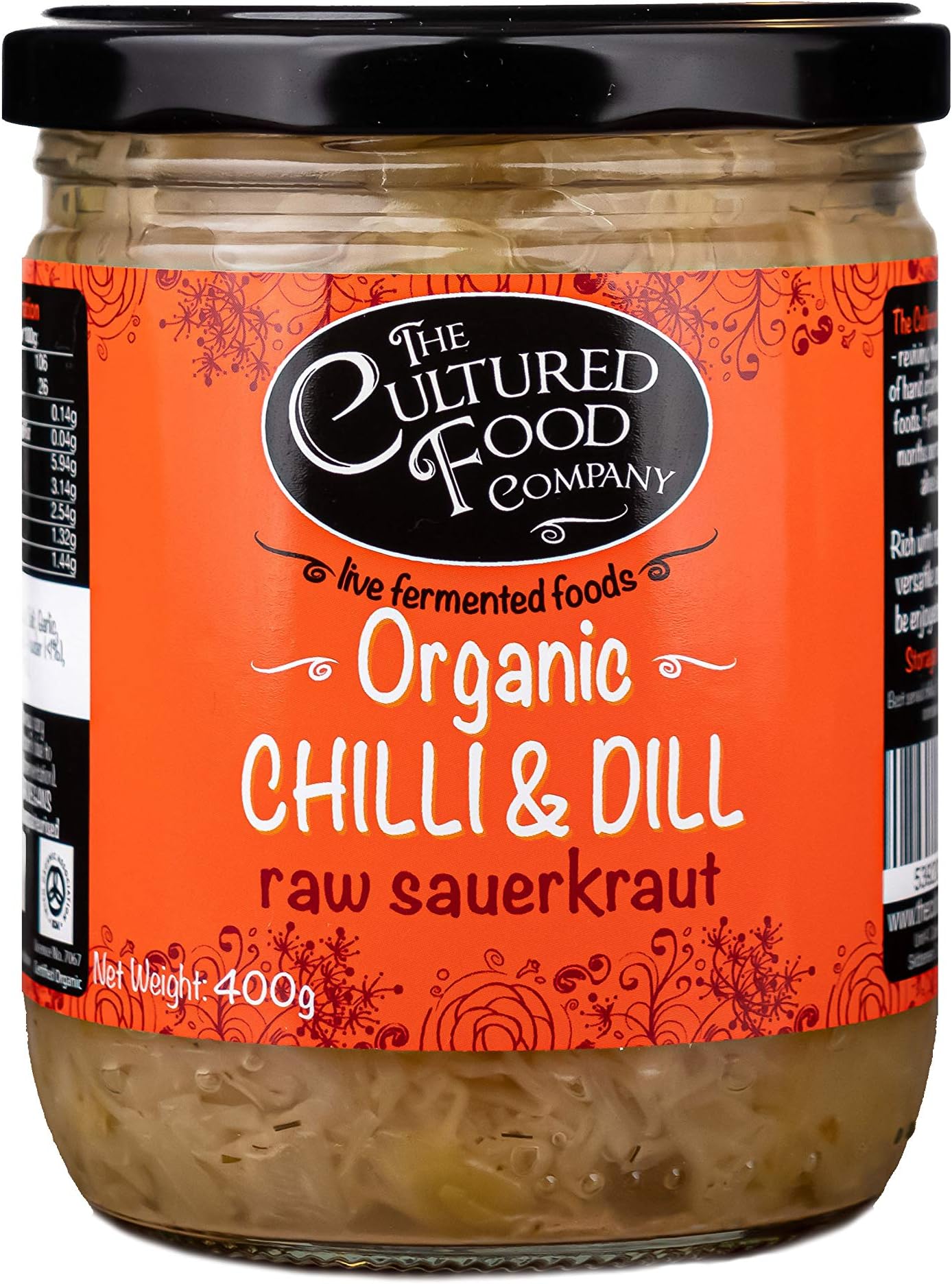 Chilli & Dill Raw Sauerkraut, Organic, 400g