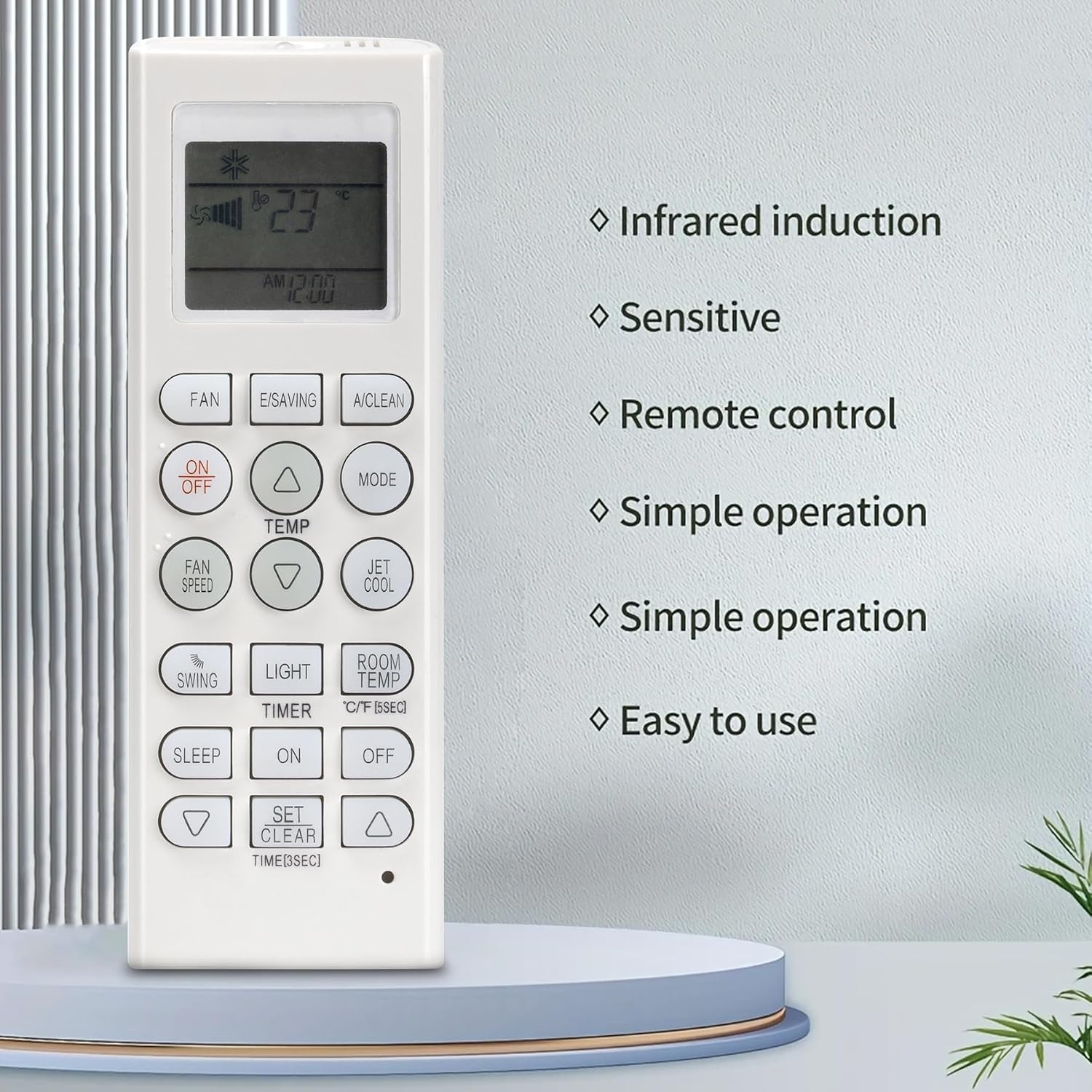 Universal AC Remote Fit for LG Air Conditioner A/C Controller All Models | Replacement Remote Control Compatible with LG Split All Air Conditioning, Easy to Use, 26 Feet Control Distance, White