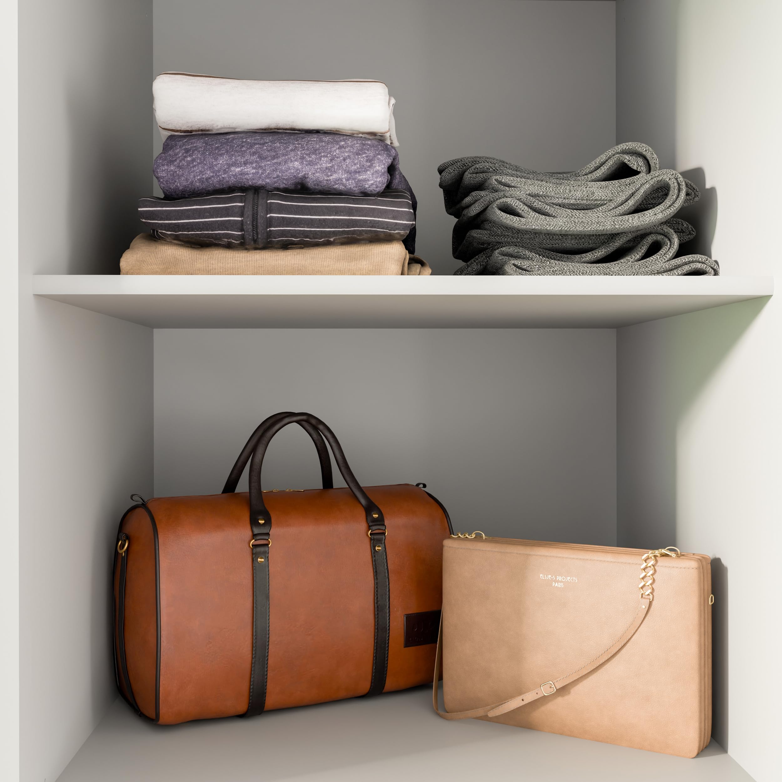 Forte Helen Kleiderschrank 230, klassischer Drehtürenschrank, 4-türig, Spiegel, Schlafzimmer, Holzwerkstoff, Sonoma Eiche Holzdekor mit Weiß, 227,5 cm breit x 212,9 cm hoch x 58,9 cm tief