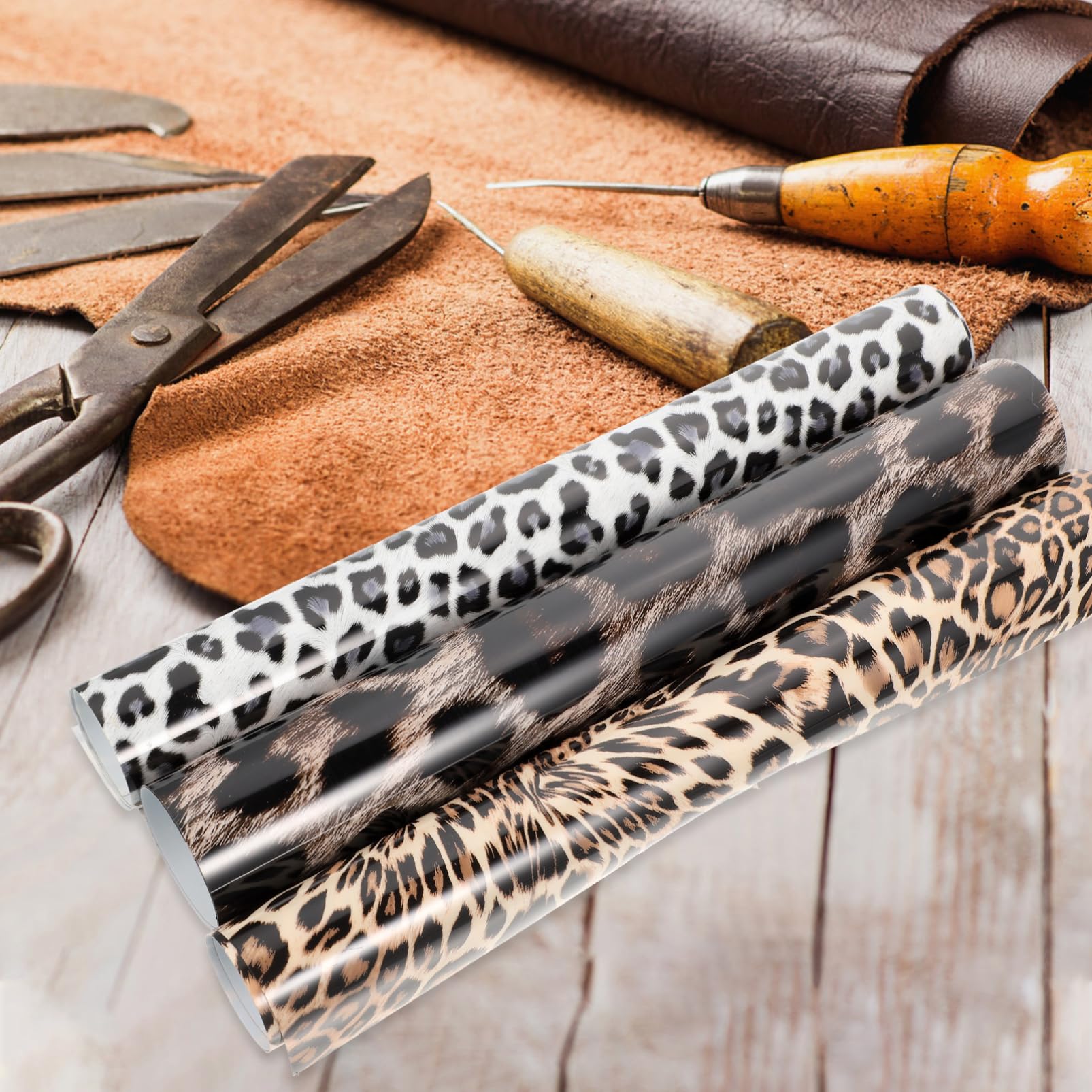 DOITOOL 3 Sätze Teiliges Infusible Transferfolie Für Shirts Leopard Muster Wärmetransferfolie Für Design Vielseitig Einsetzbar Für Bekleidung Und Accessoires 3 Stücke * 3