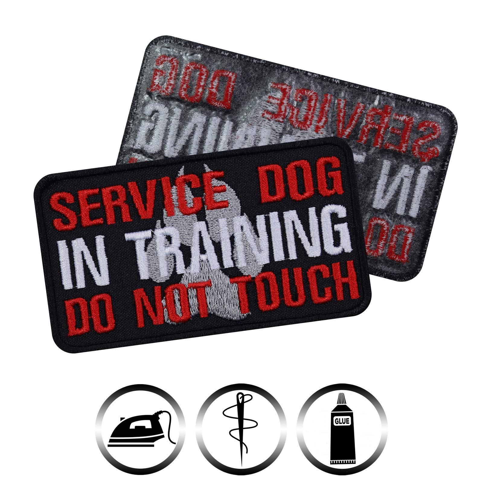 2 stuks diamanten hond Diamond Dogs tactische service hond embleem geborduurde badge militair leger politie hond patch voor middelgrote en grote honden vest harnas kleding