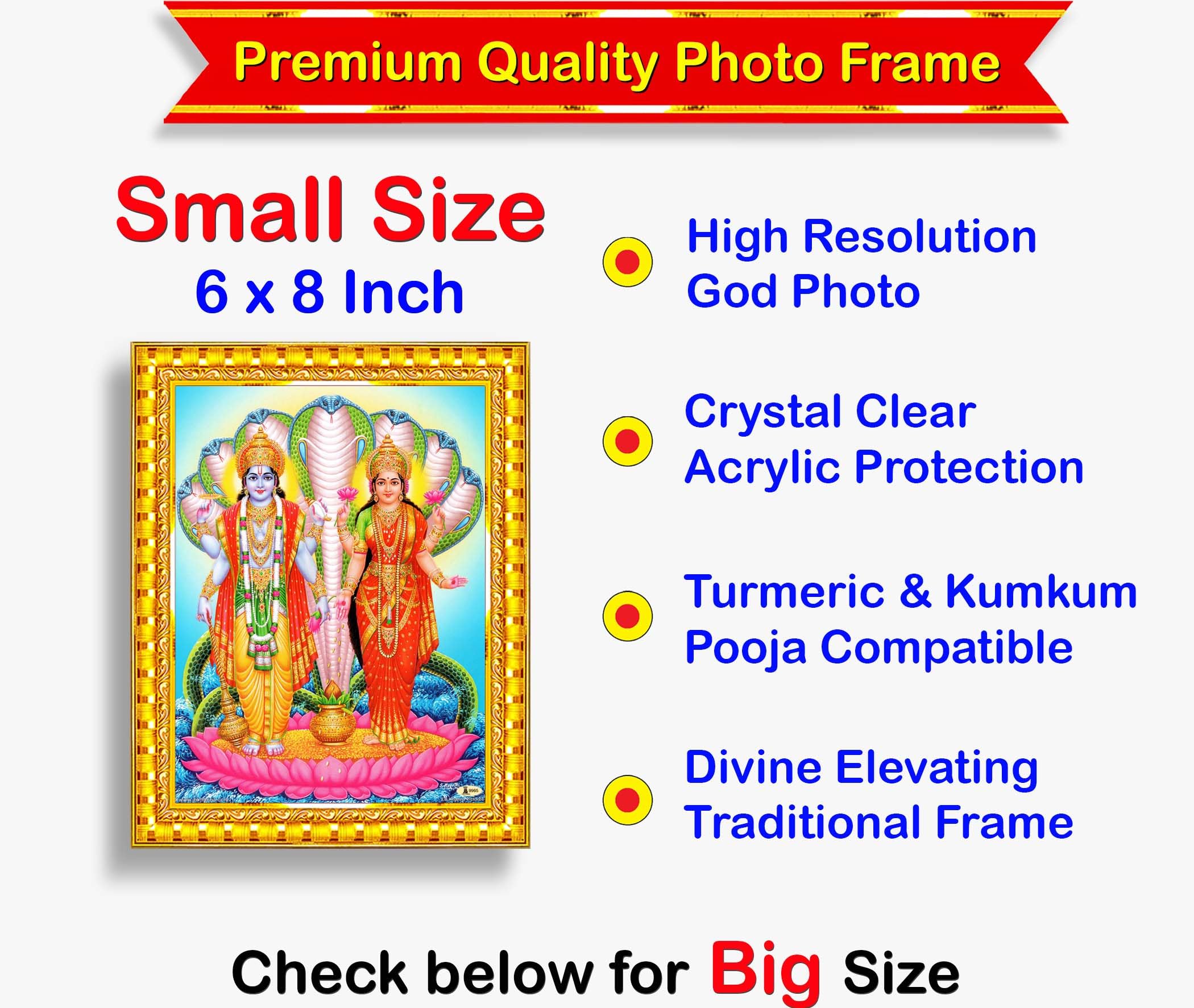 Lord Vishnu Lakshmi Wall Painting - Home Decor -2 Lord Vishnu Lakshmi Wall Painting - Home Decor -2