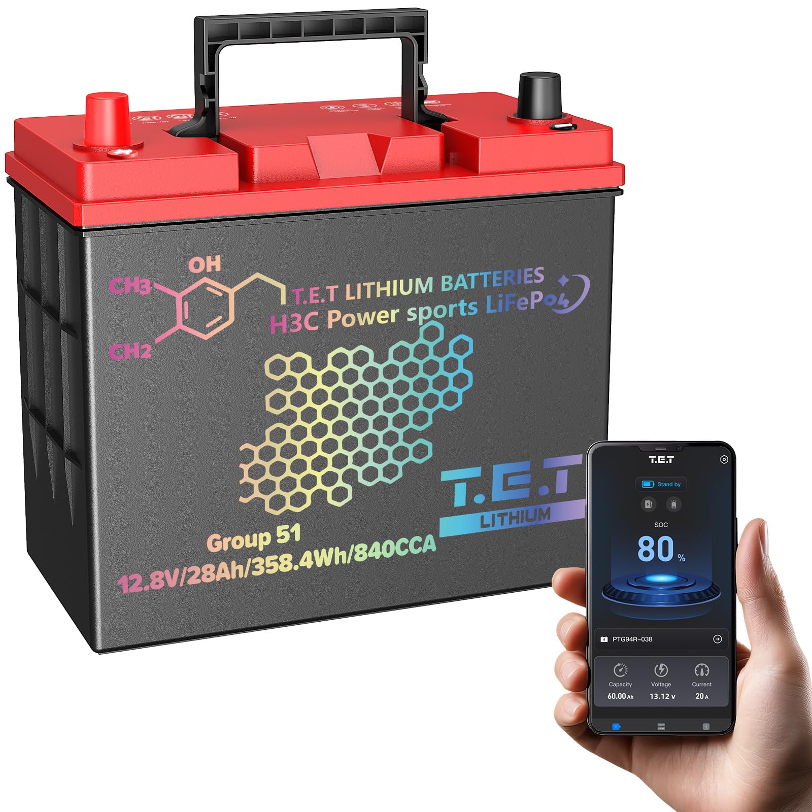 TET Group 51 Lithium Car Battery