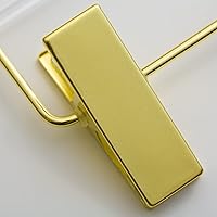 Vista 6 de HomeCube USA - Perchas de acrílico transparente con ganchos y clips dorados, colgador de falda resistente para armario, elegante colgador de Pantalón