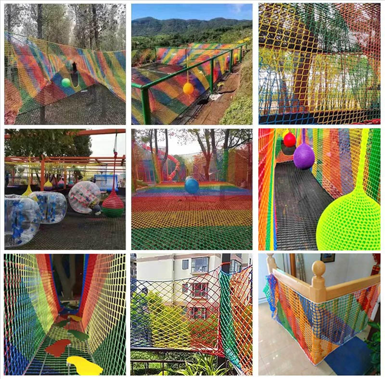 Red de seguridad para balcón al aire libre, protección resistente a la intemperie y a la abrasión para escaleras y parques infantiles (1,5 x 2 m) - Barrera de seguridad infantil