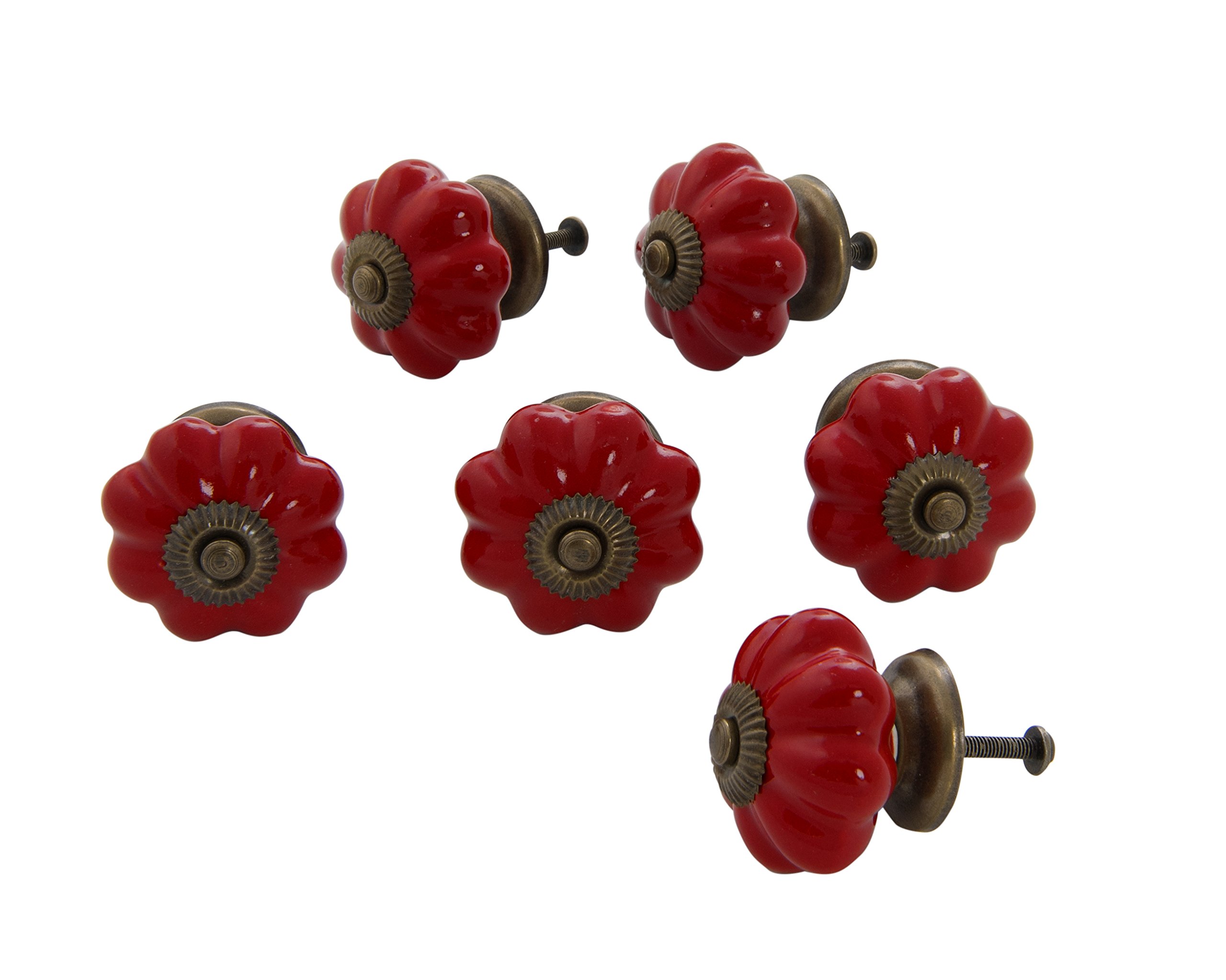 Dritz casa 47056 un pomo de cerámica de concha hecha a mano pomos para armarios y cajones