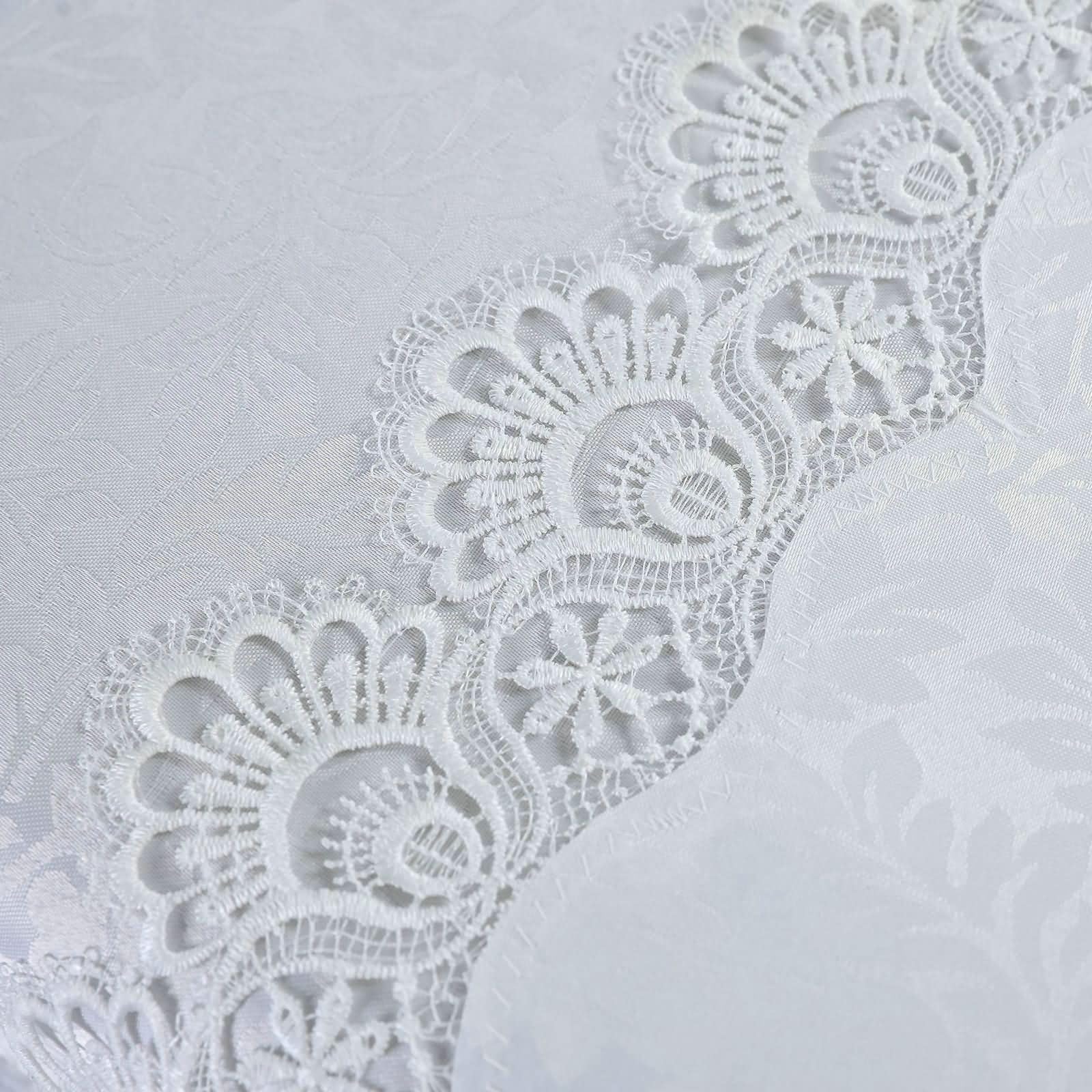 Nappe Carrée Anti Tache 150x150cm,Blanc,Polyester