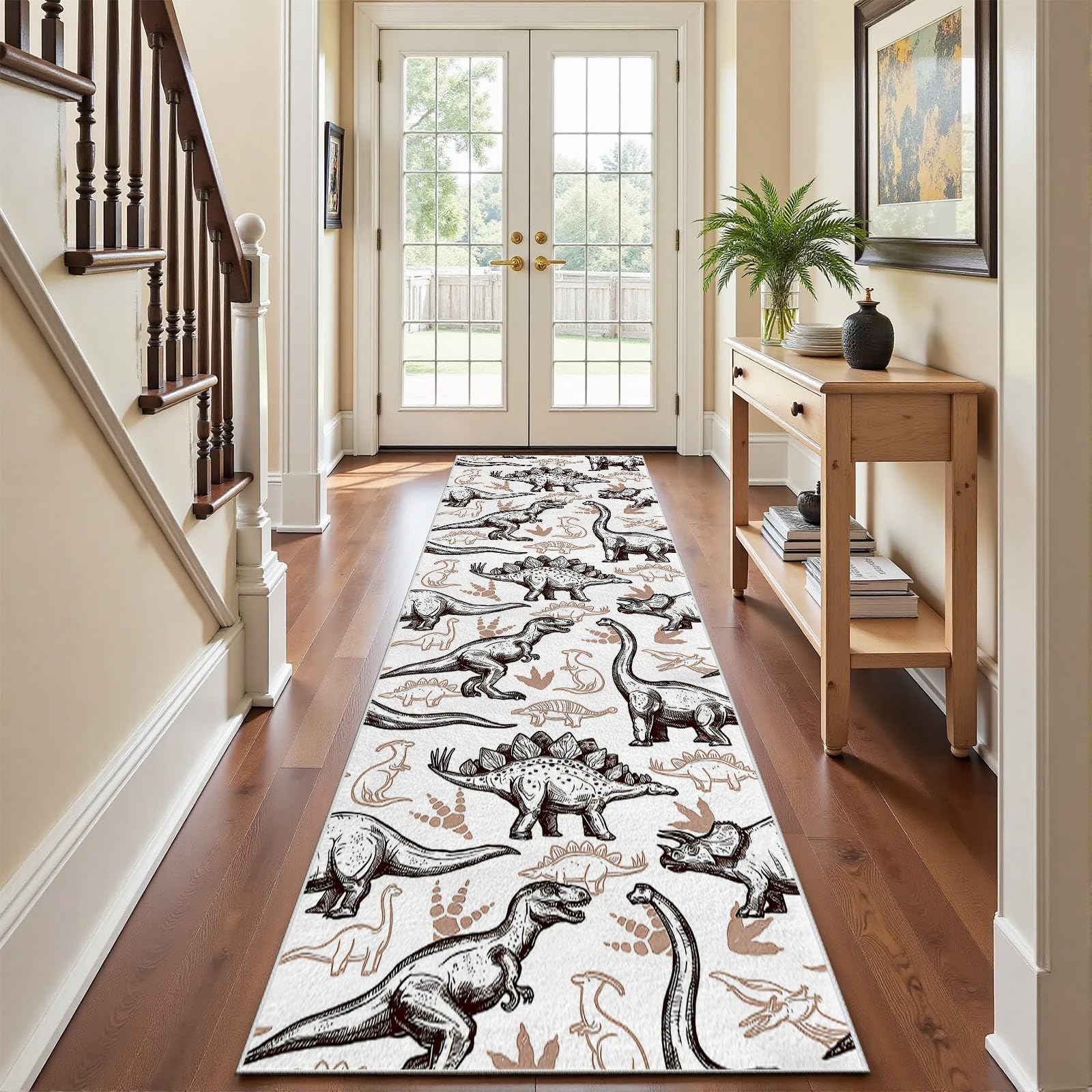 Tapis de couloir dinosaure pour chambre et entrée