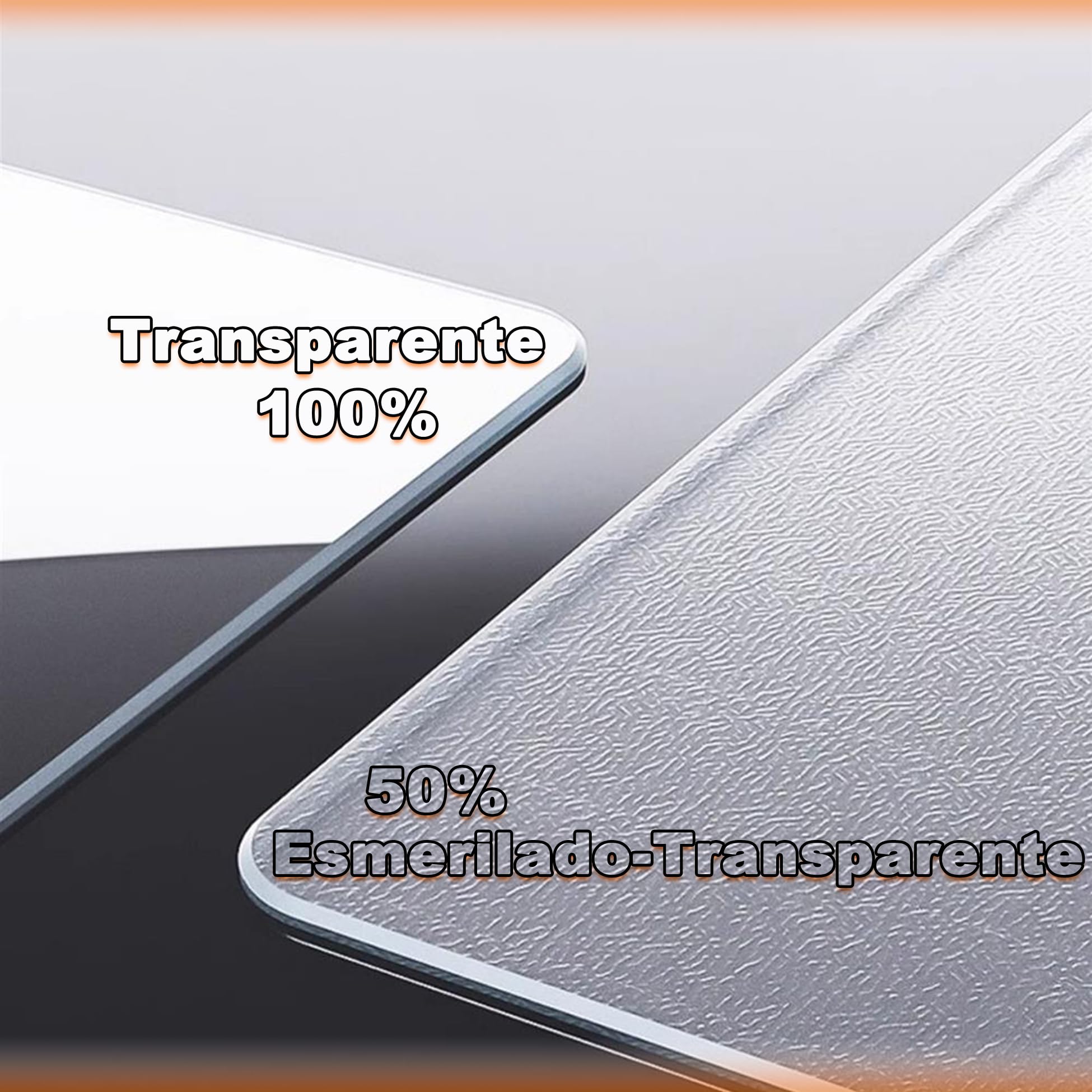 96cm Mantel Transparente Redondo 65°- Borde Biselado丨Protección de la Piel丨Protector Mesa Transparente Esmerilado se Puede Reutilizar Mantel Hule para Barra de Bar/Mesa de Cerveza, Esmerilado 1mm