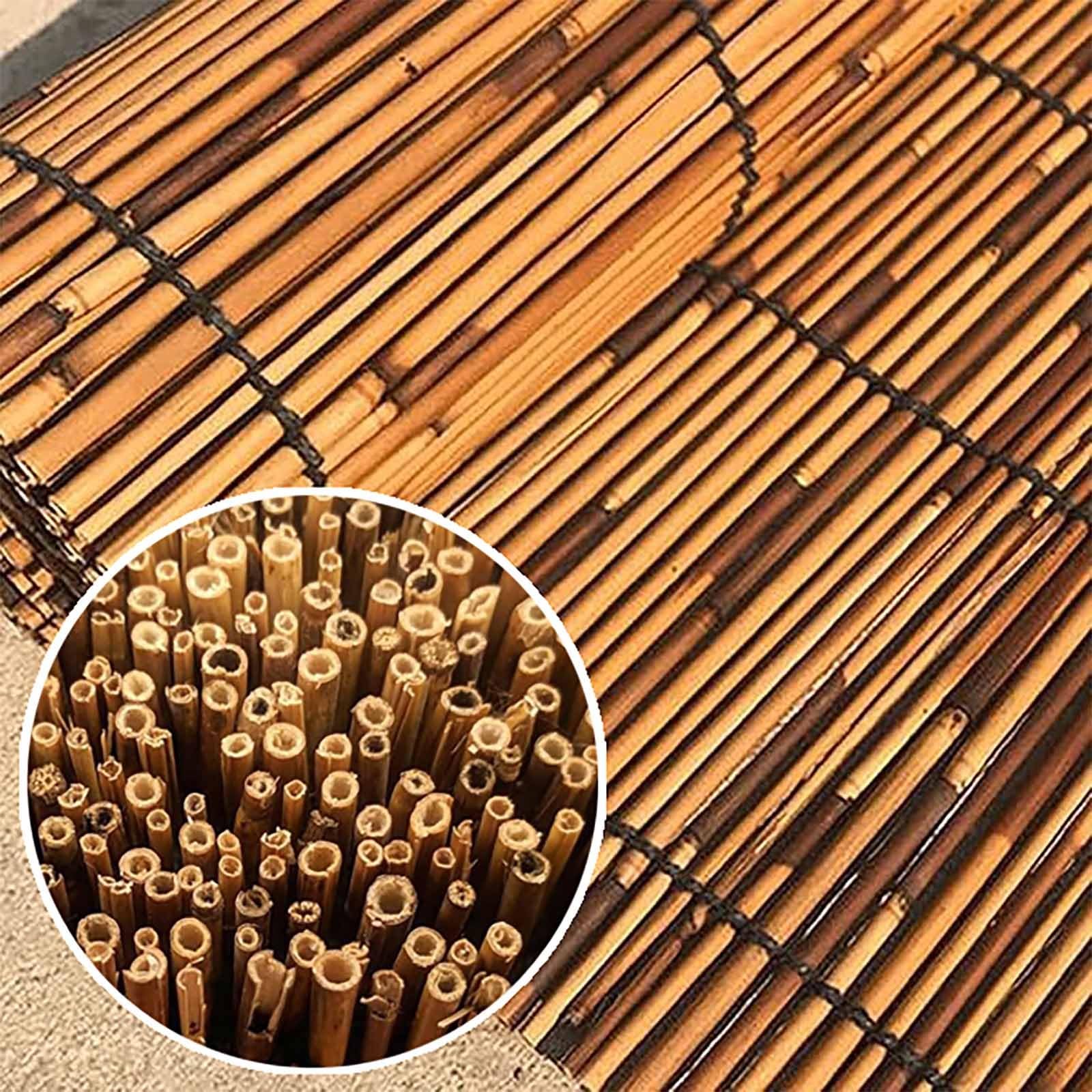Arelles in Canniccio,Recinzione Giardino Esterno Rinforzato,Rotoli di Recinzione di bambù Naturale,Decorazione Murale Moderna Facile da Installare,Protezione Solare per Giardino Privacy(H140xL500cm/4