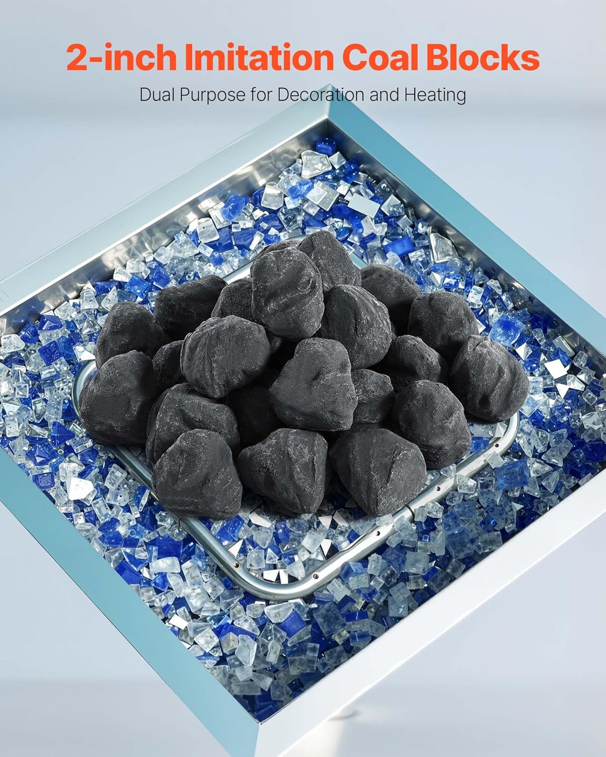 VEVOR Lava Rocks, 1.2-2.0 inch 25 Pcs Fire Stones Lava Rocks for Fire Pit, Reusable Fire Pit Stones Indoor and Outdoor Use, Decorative Firepit Rocks for Propane/Gas Fireplace,Stove,Courtyard,Camping