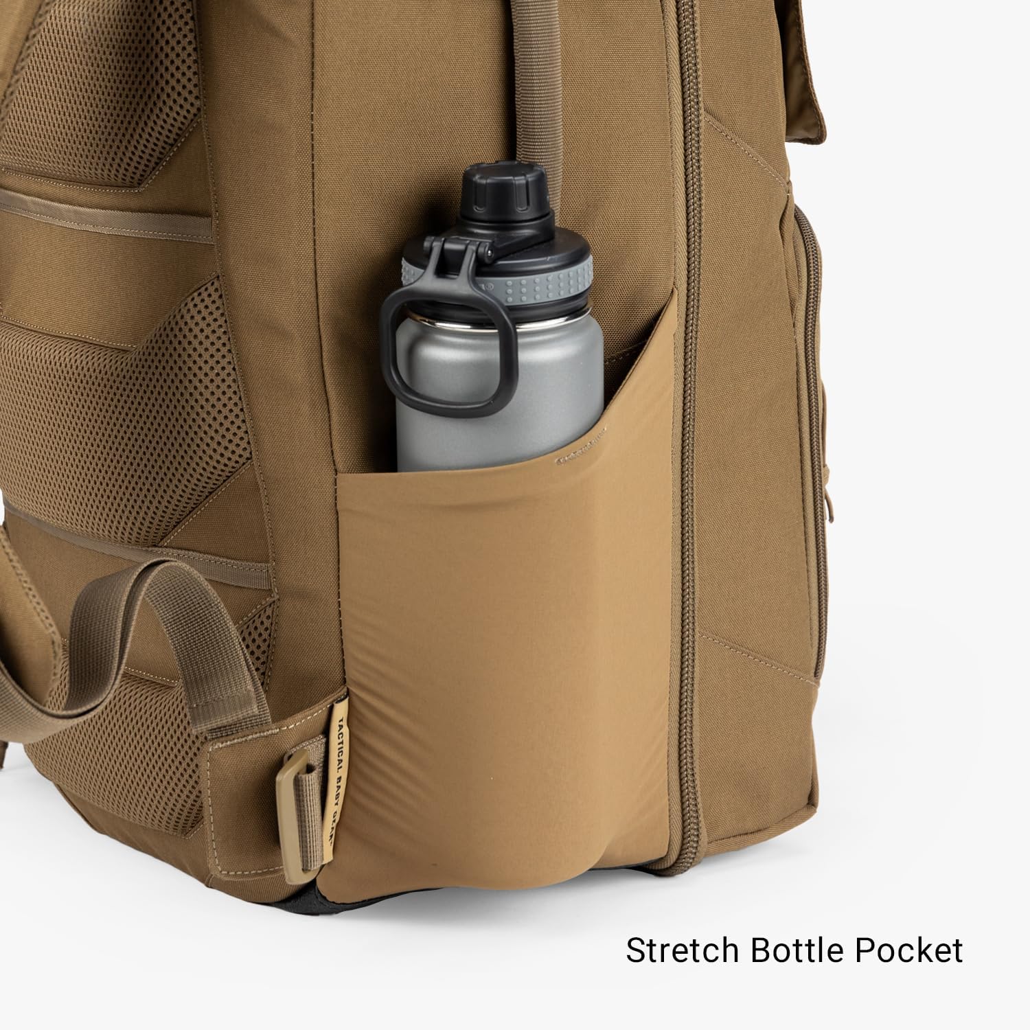 Tactical Baby Gear Everyday Tactical Diaper Bag Backpack for Dads – Includes Changing Mat, Stroller Straps, Built-In Wipes & Cooler Pouch (Coyote Brown Everyday)